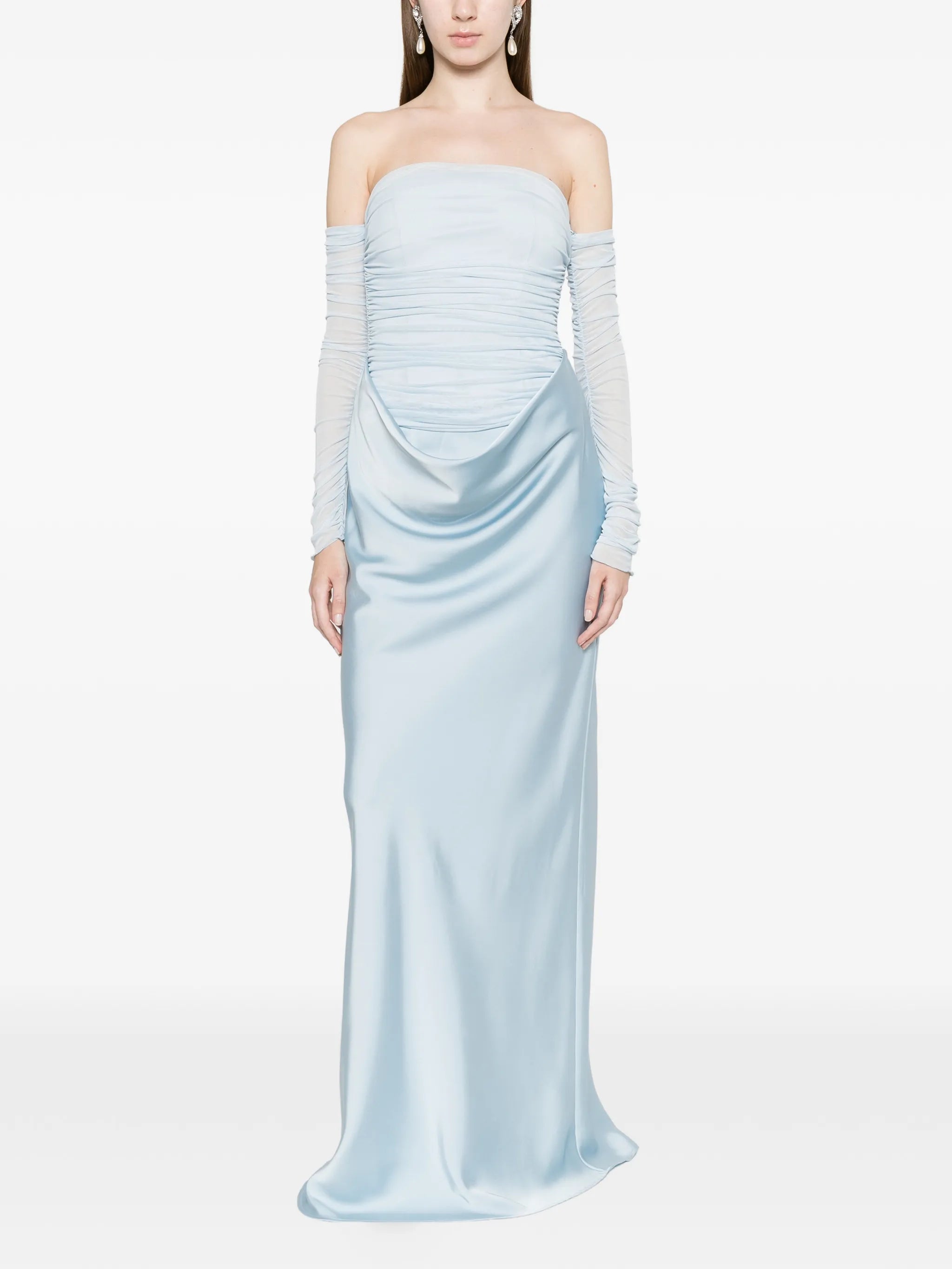 ruched maxi dress