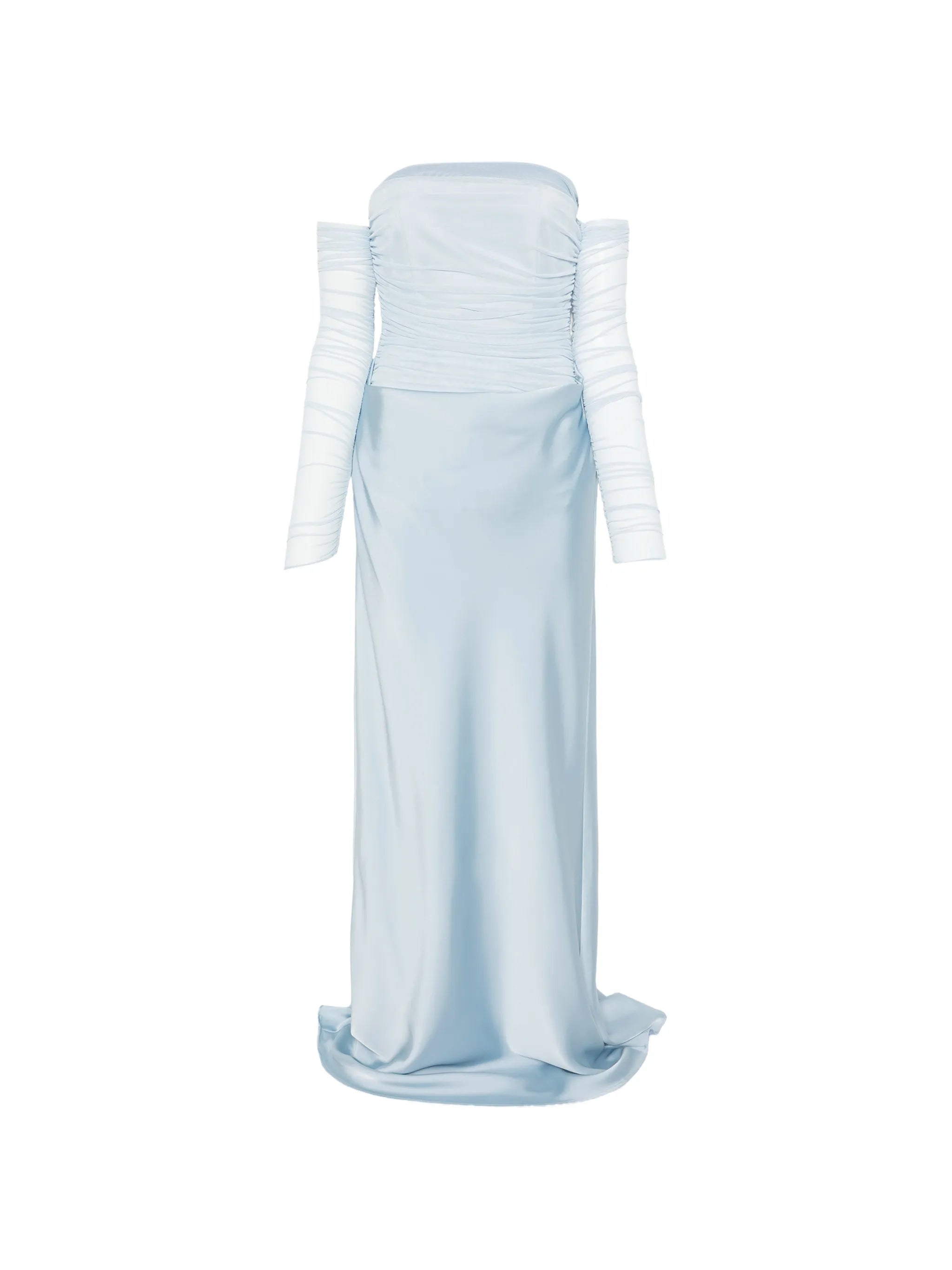 ruched maxi dress