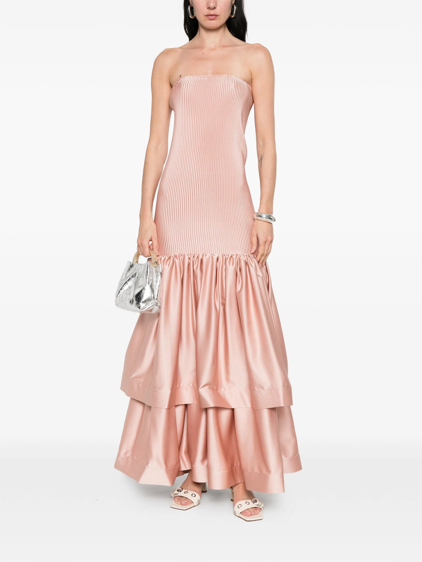 Elevate Gown pleated tiered gown