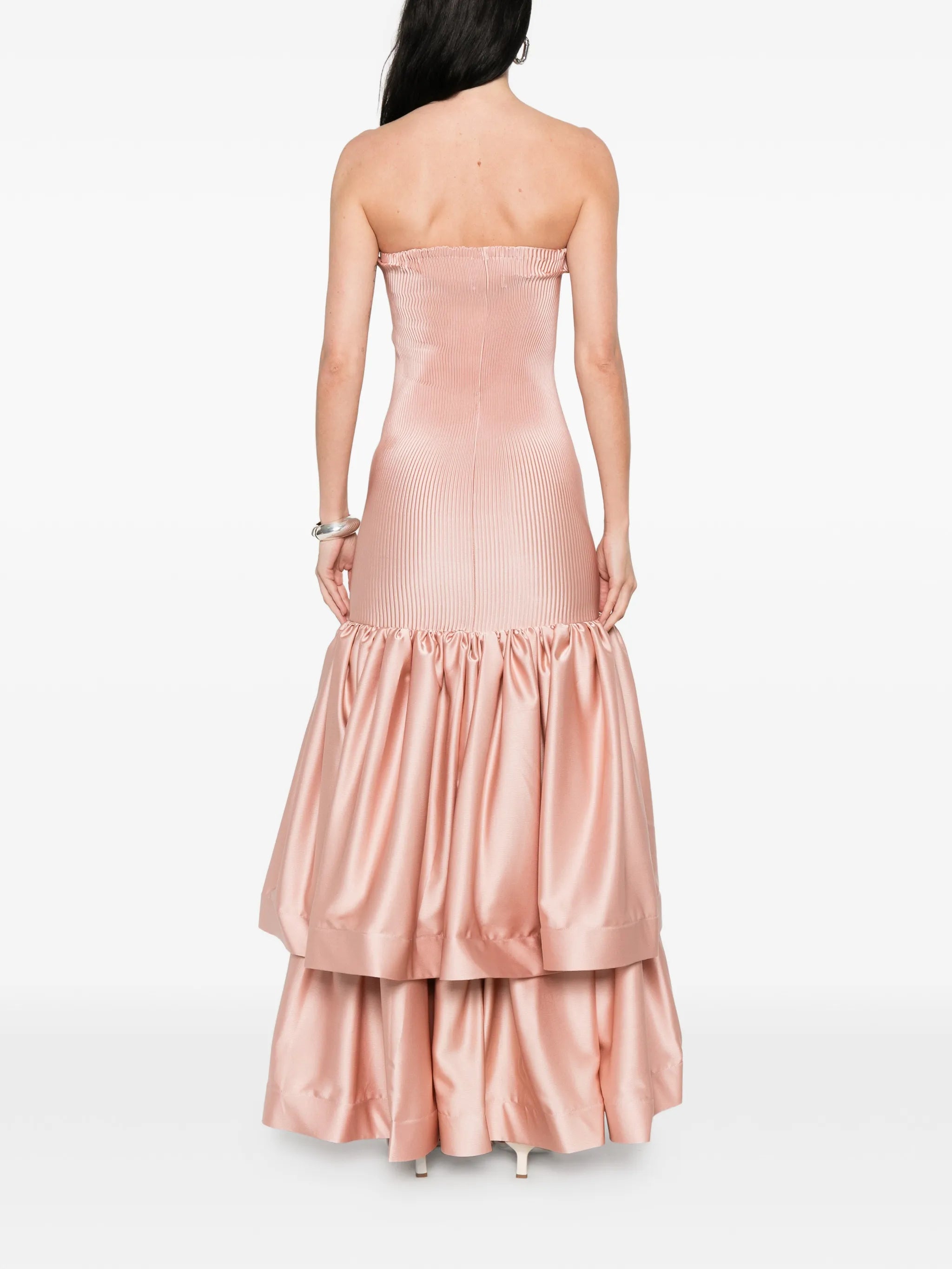 Elevate Gown pleated tiered gown