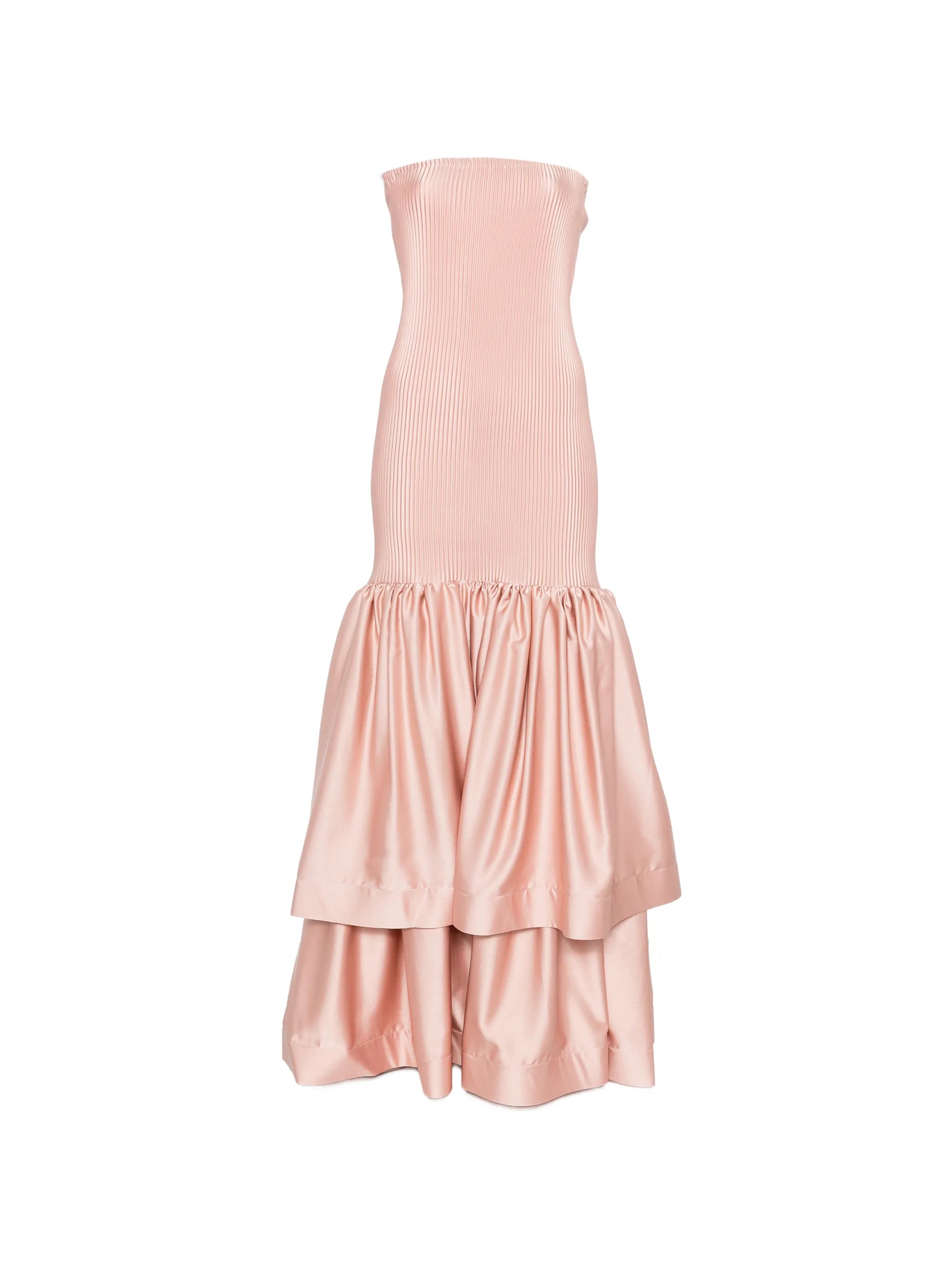 Elevate Gown pleated tiered gown