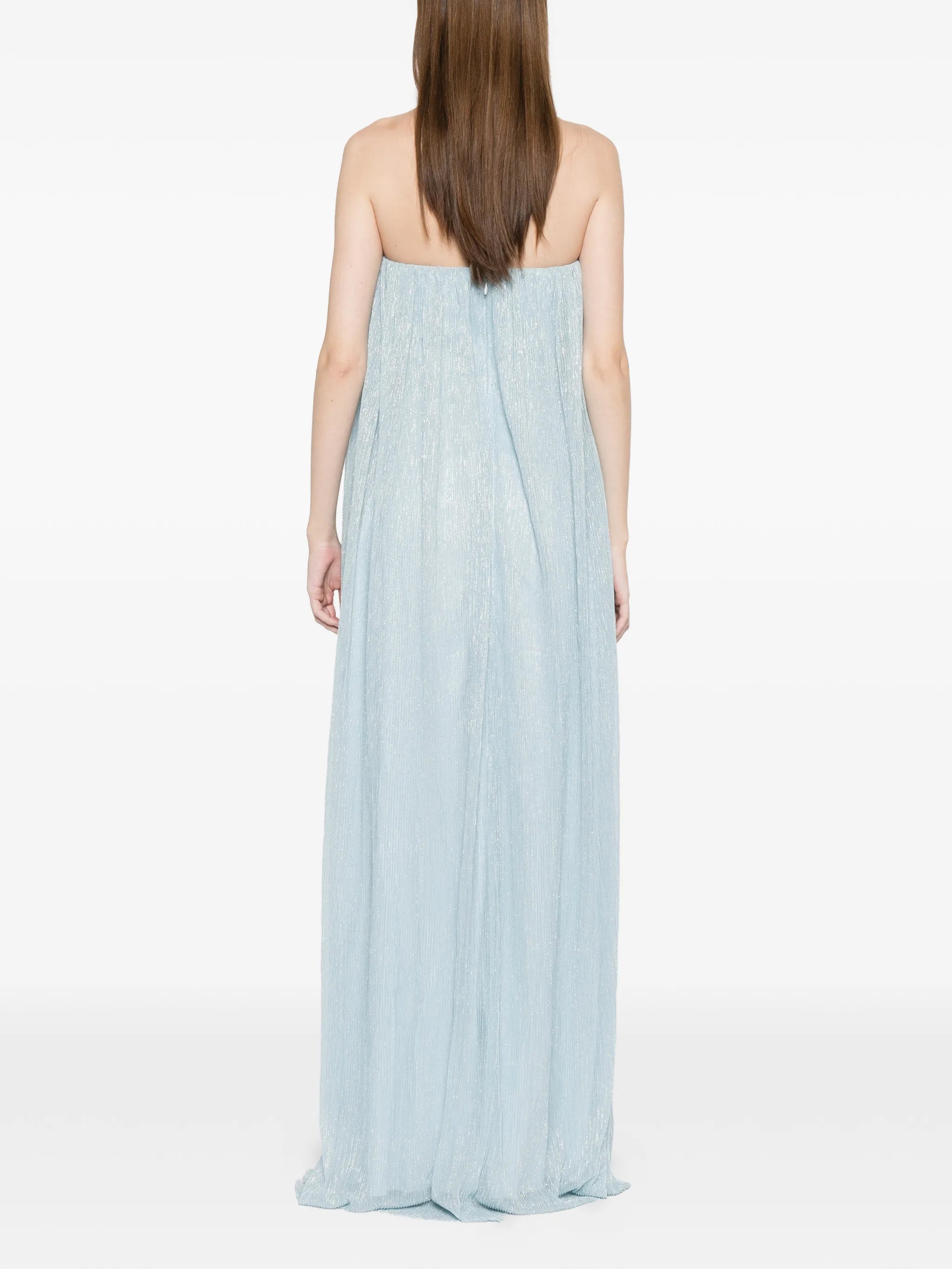 Aphrodite pleated V-neck maxi dress