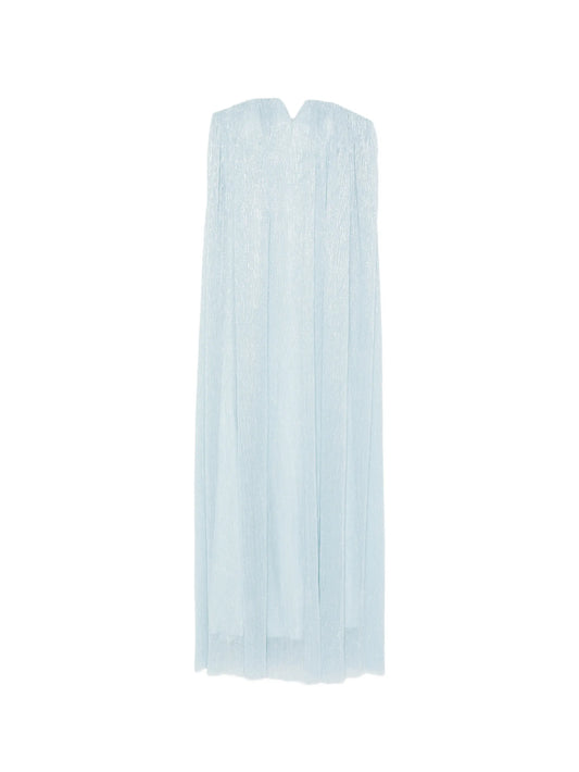 Aphrodite pleated V-neck maxi dress