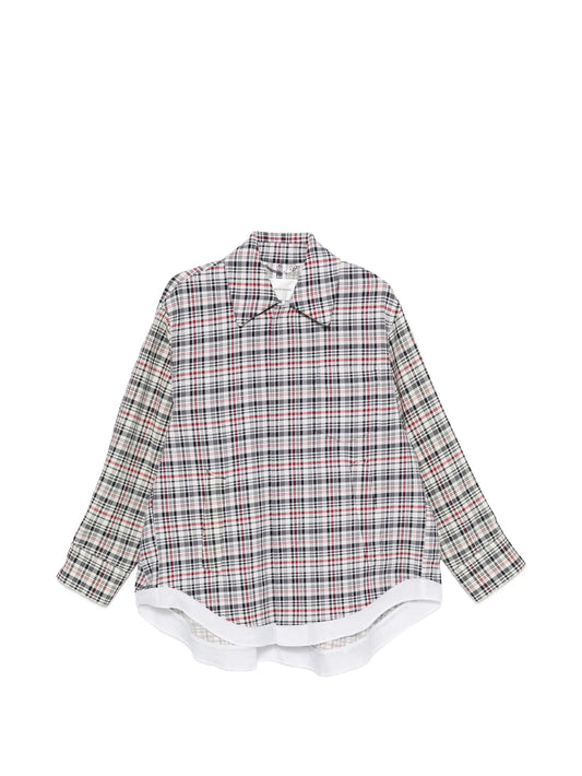 Cocoon Shacket check-pattern jacket