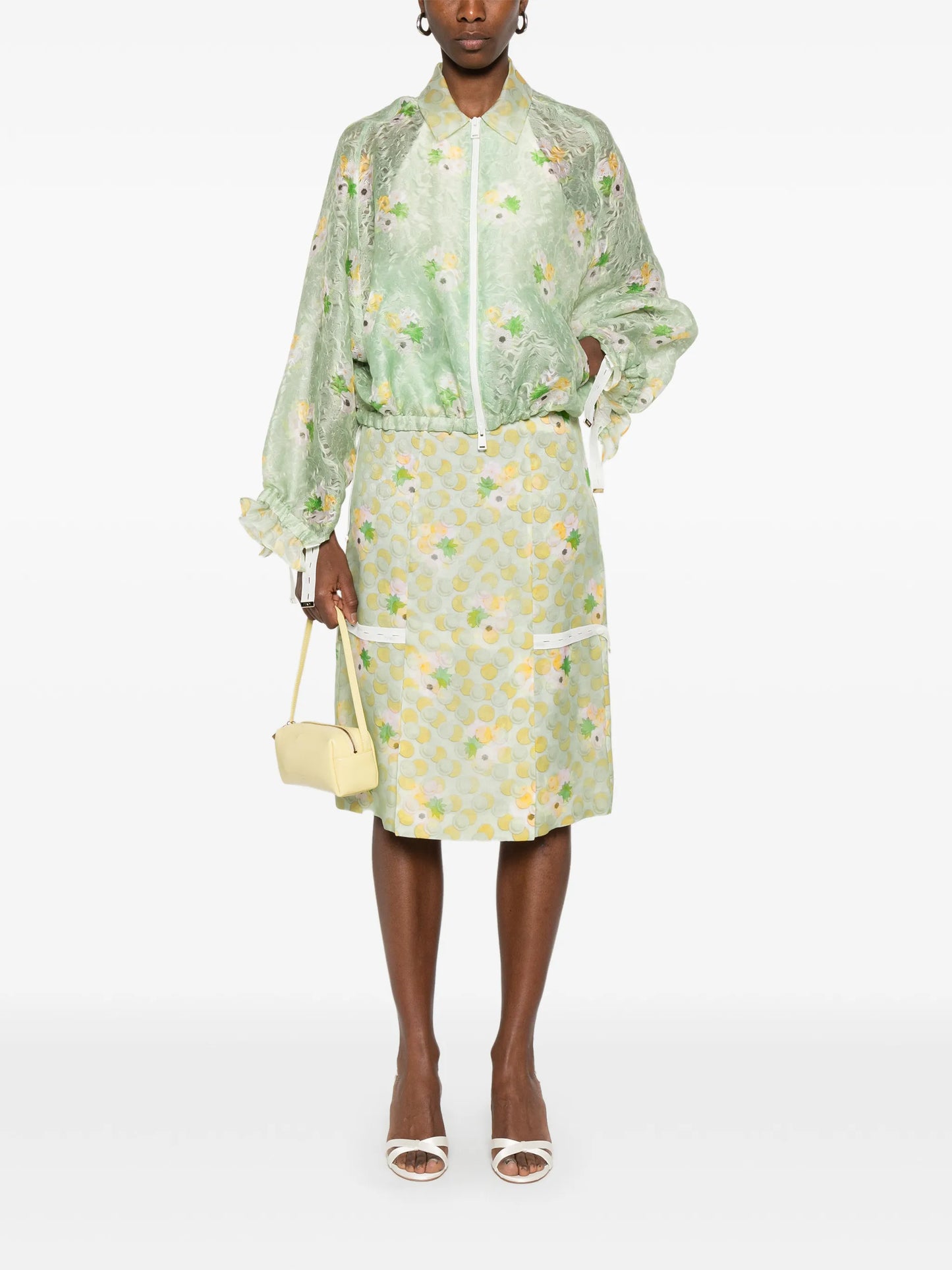 floral lace blouson