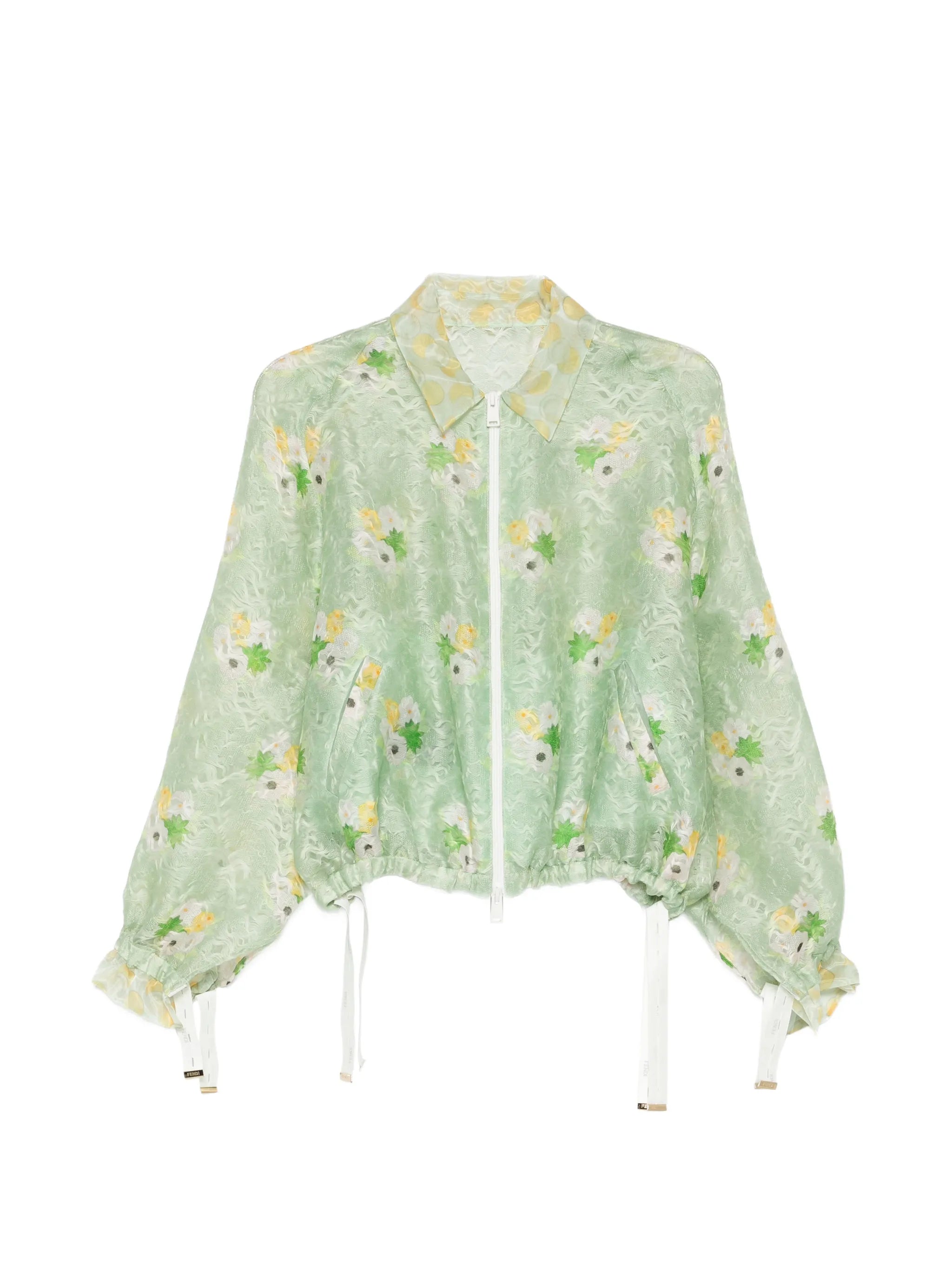 floral lace blouson