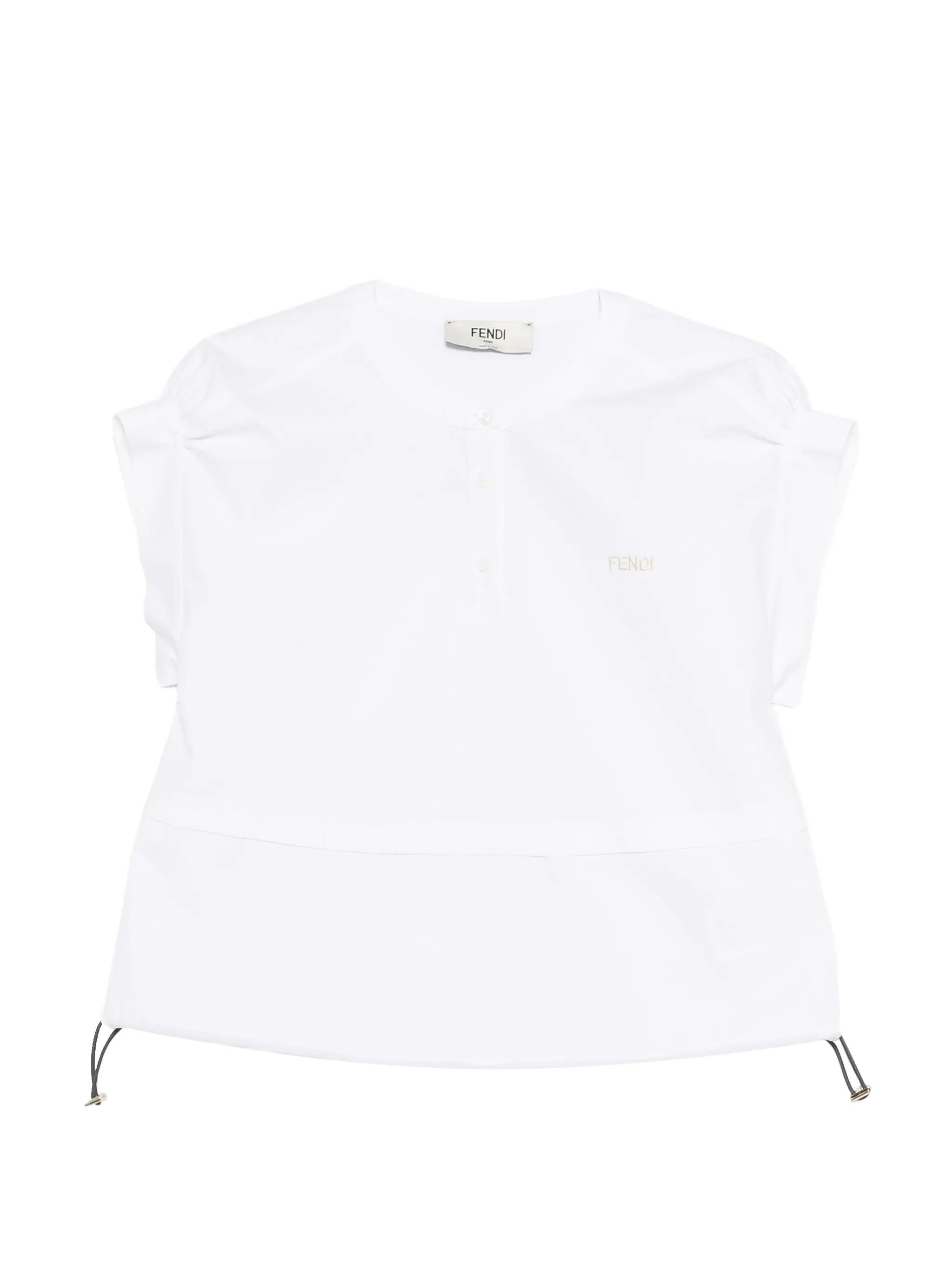 drawstring-hem blouse