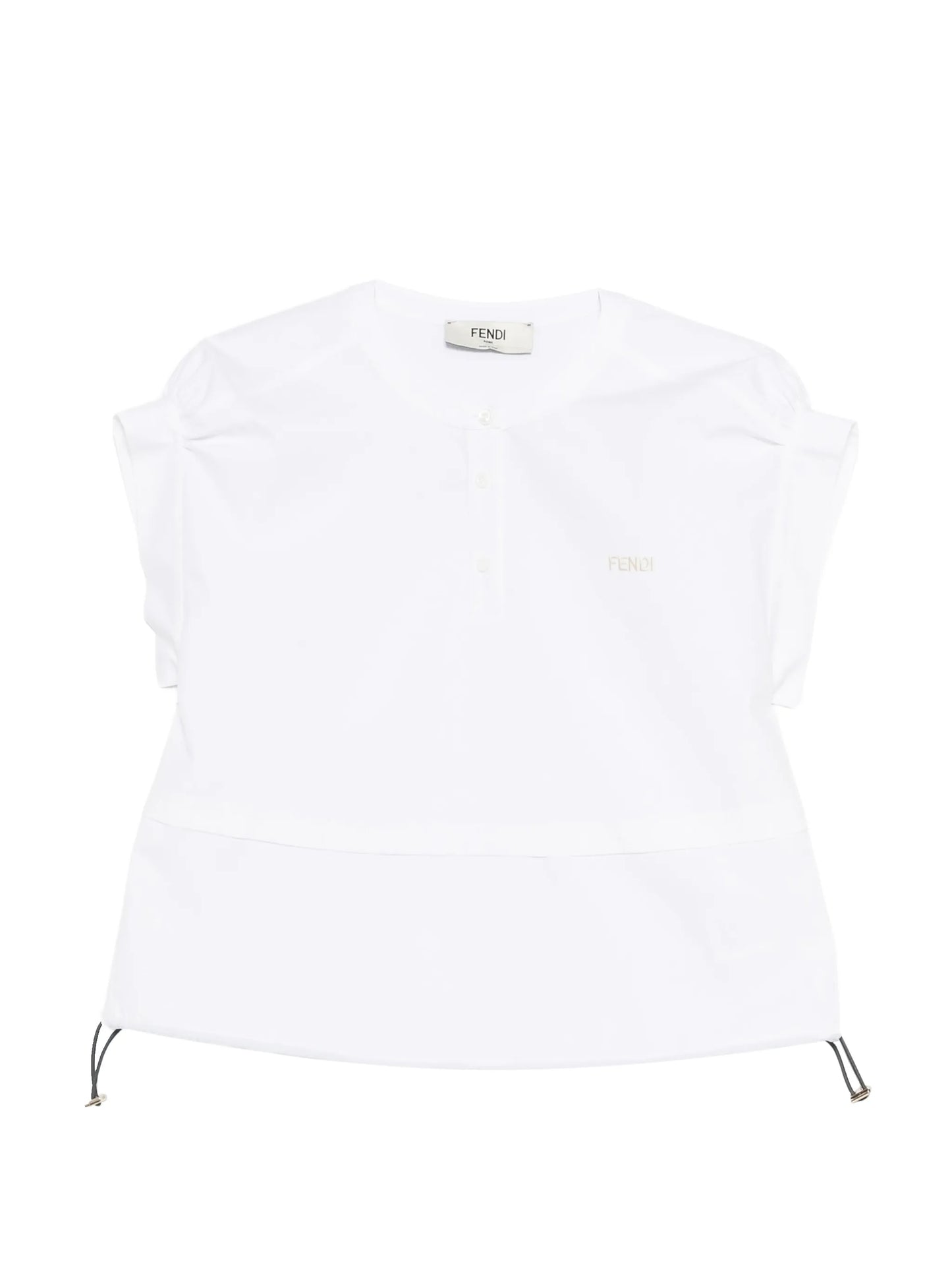 drawstring-hem blouse