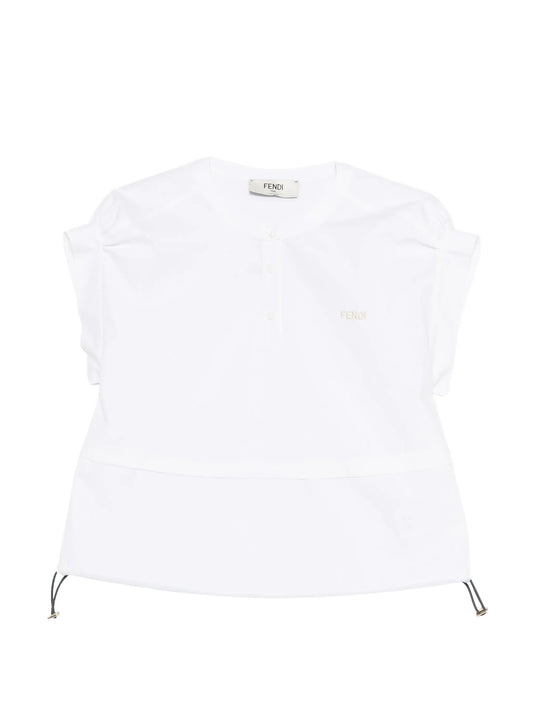 drawstring-hem blouse