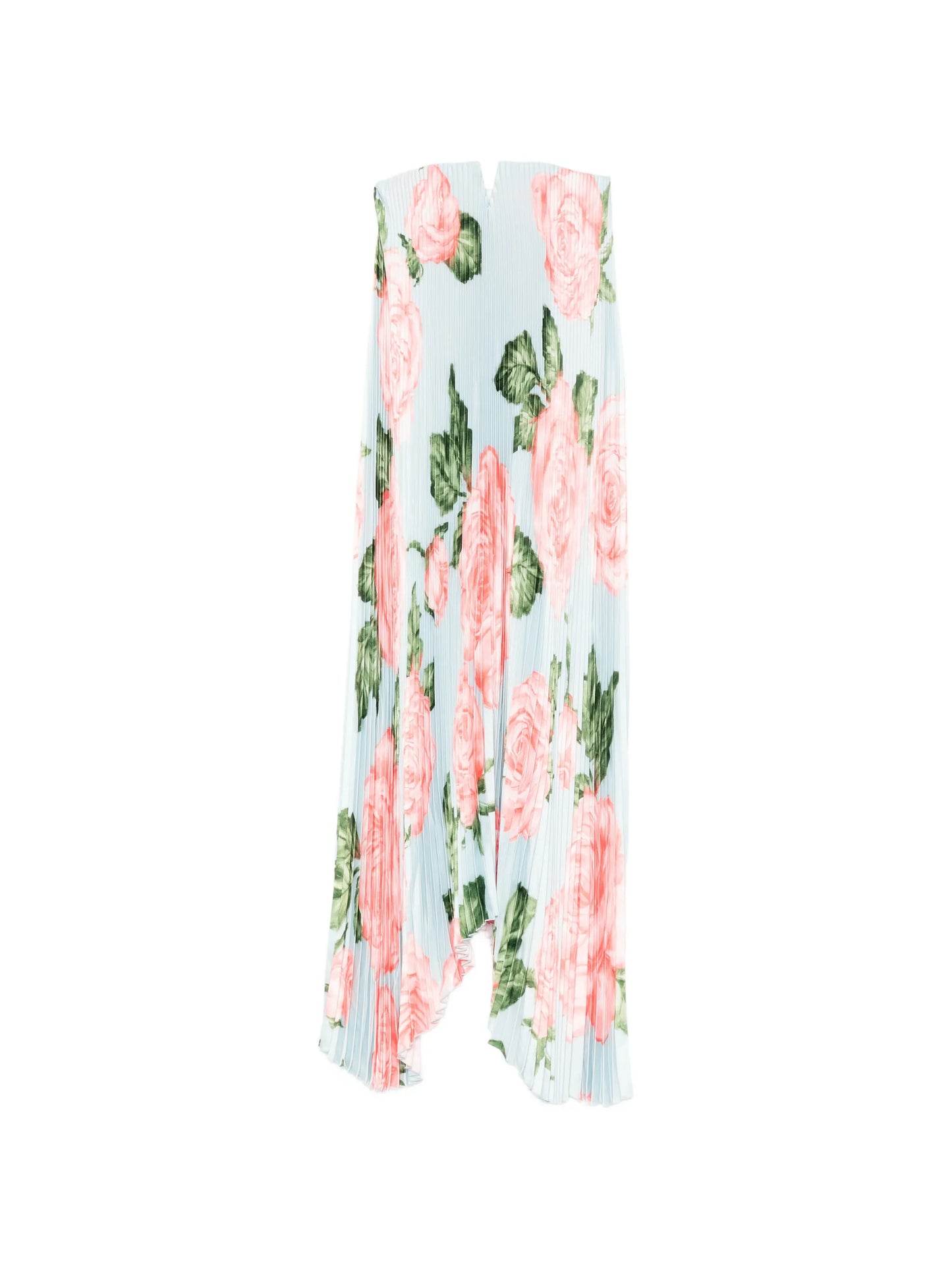 floral pleated maxi dress