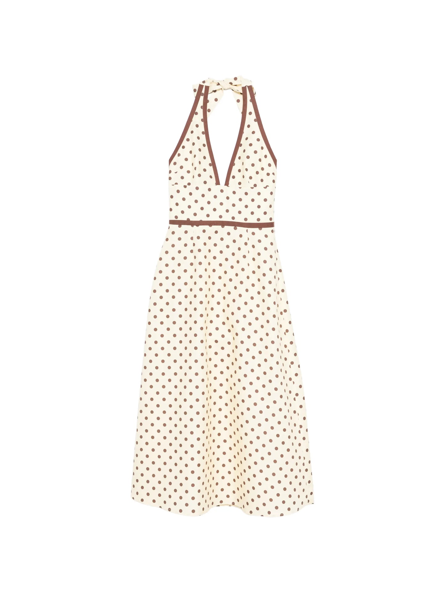 Bowie polka-dot V-neck midi dress