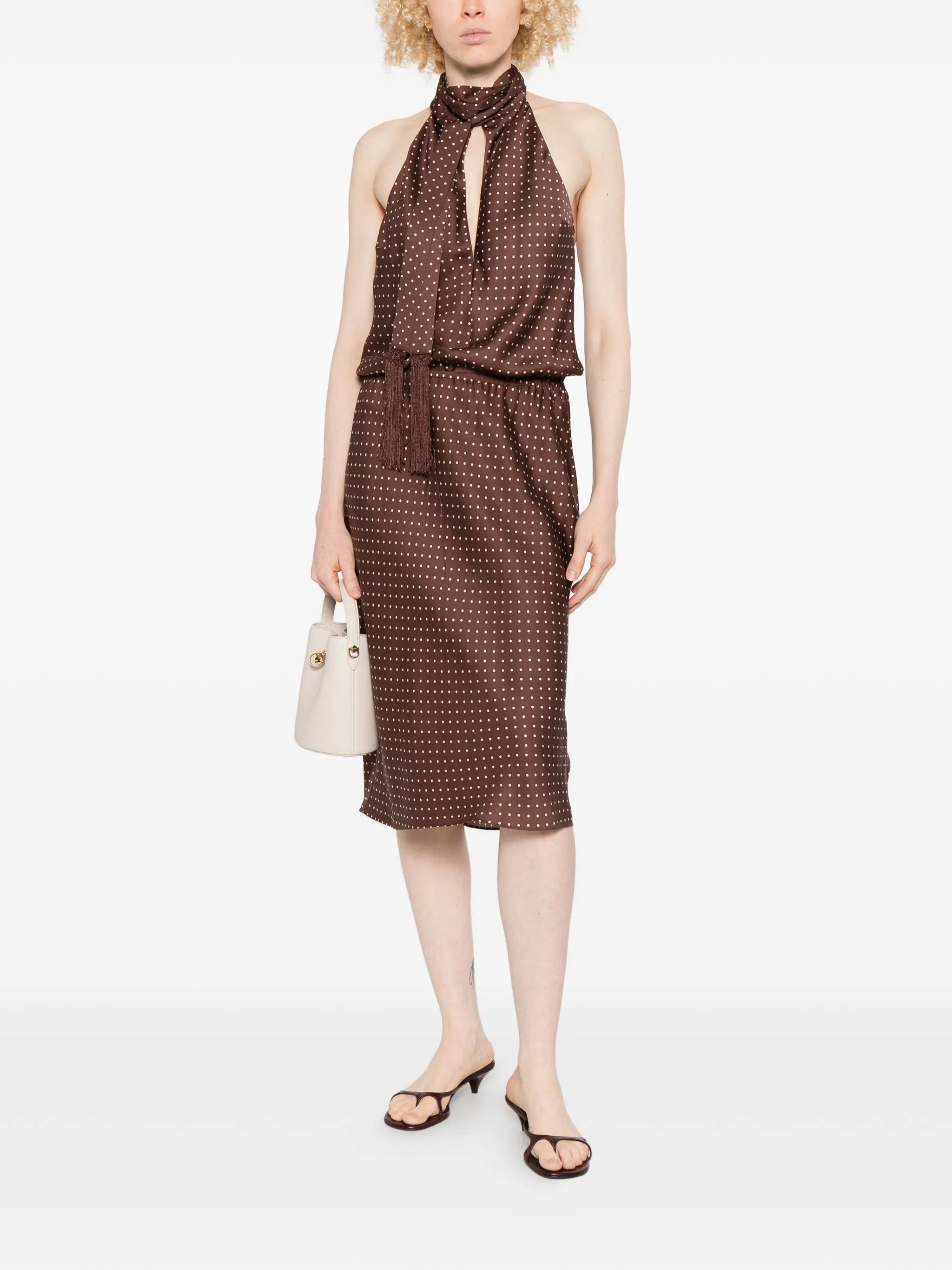 Phoebe polka-dot dress