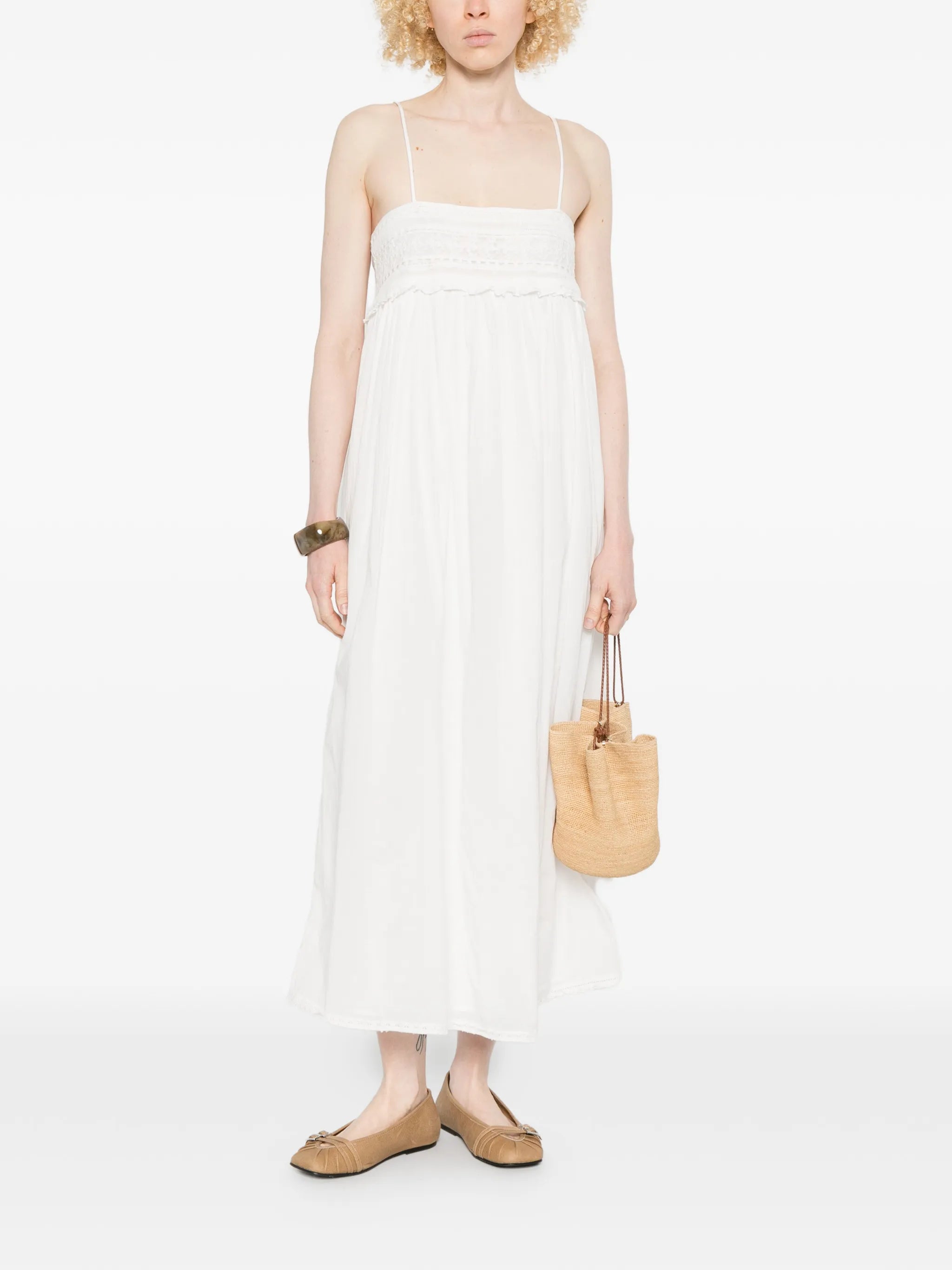 Danielle lace-trim maxi dress