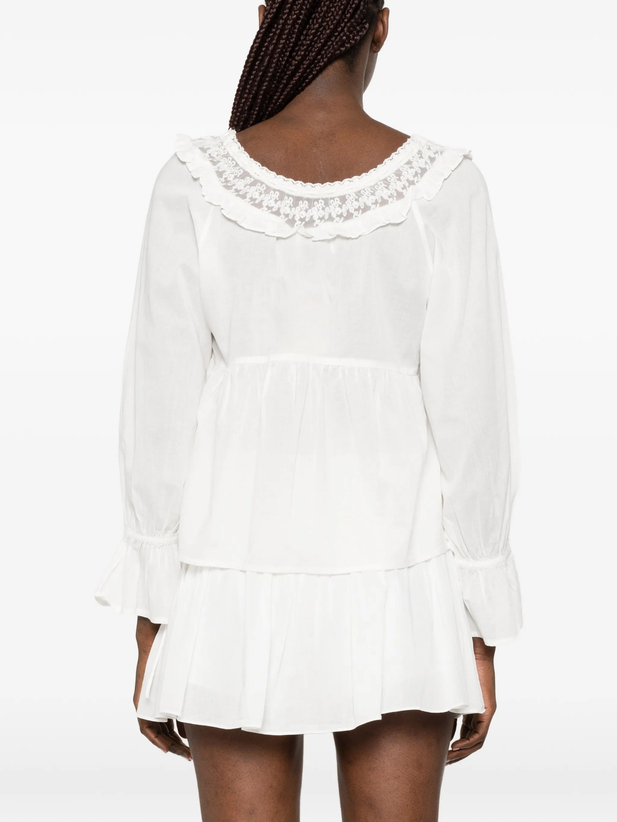 Danielle lace-trim blouse