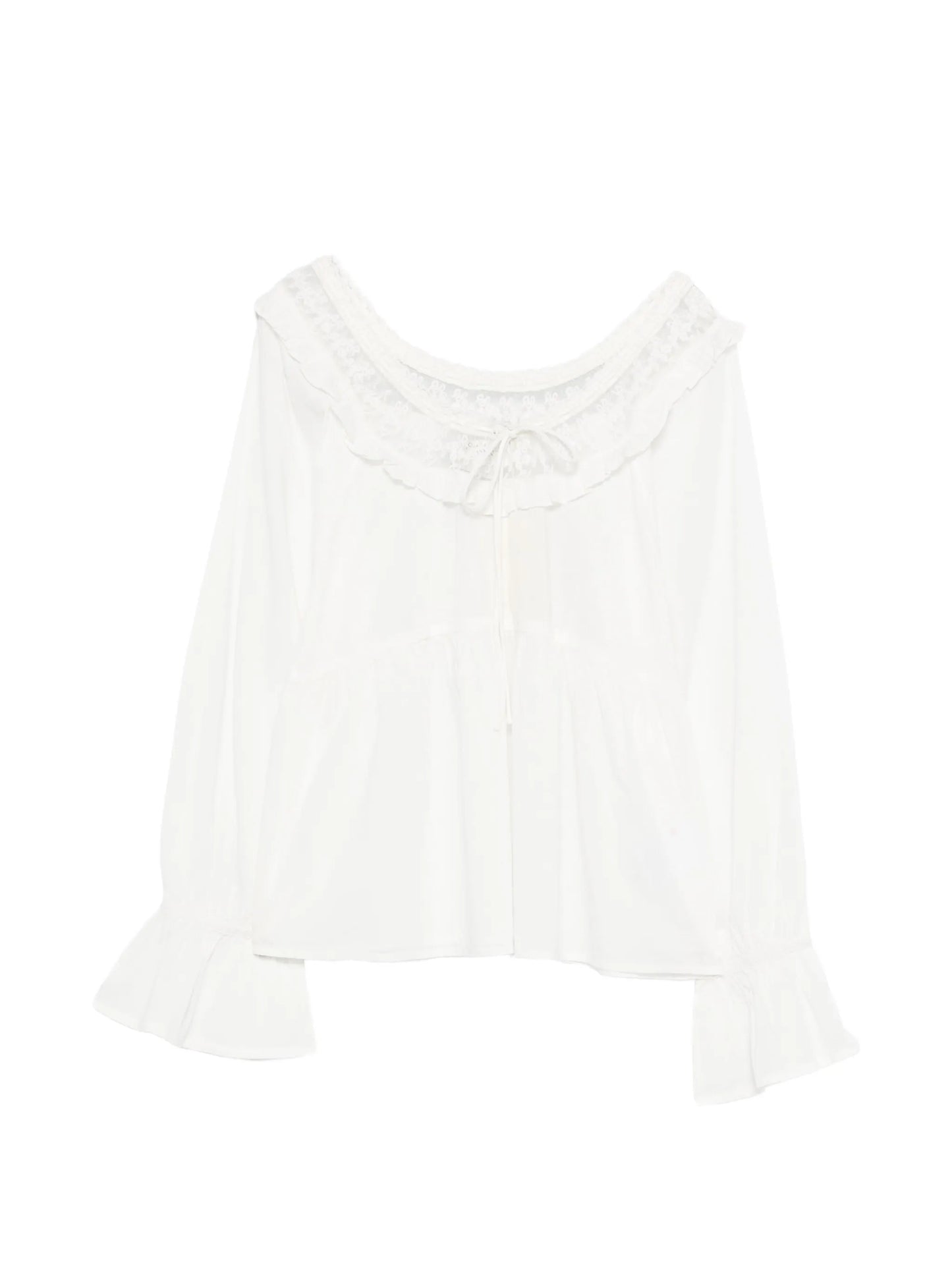Danielle lace-trim blouse