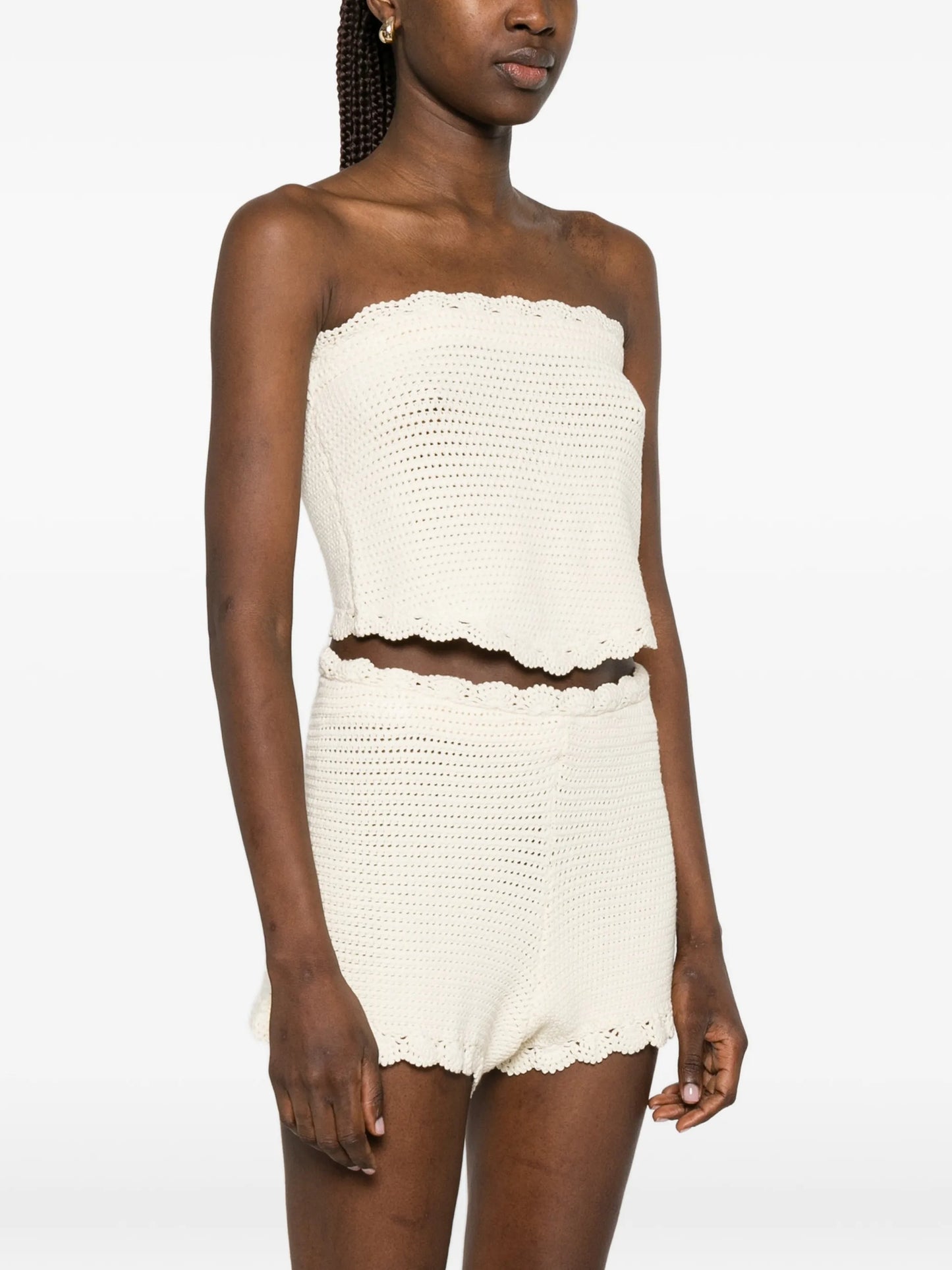 Dylan crocheted strapless top