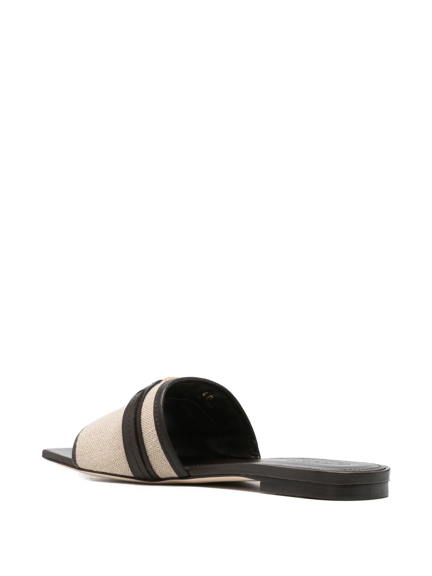 T Timeless leather-trimmed sandals