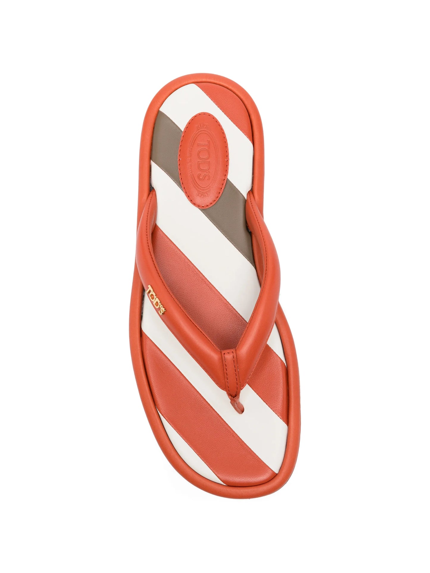 stripe detail flip flops