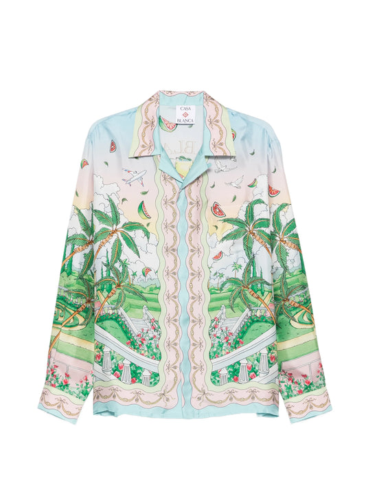 Ladurée tree-print shirt
