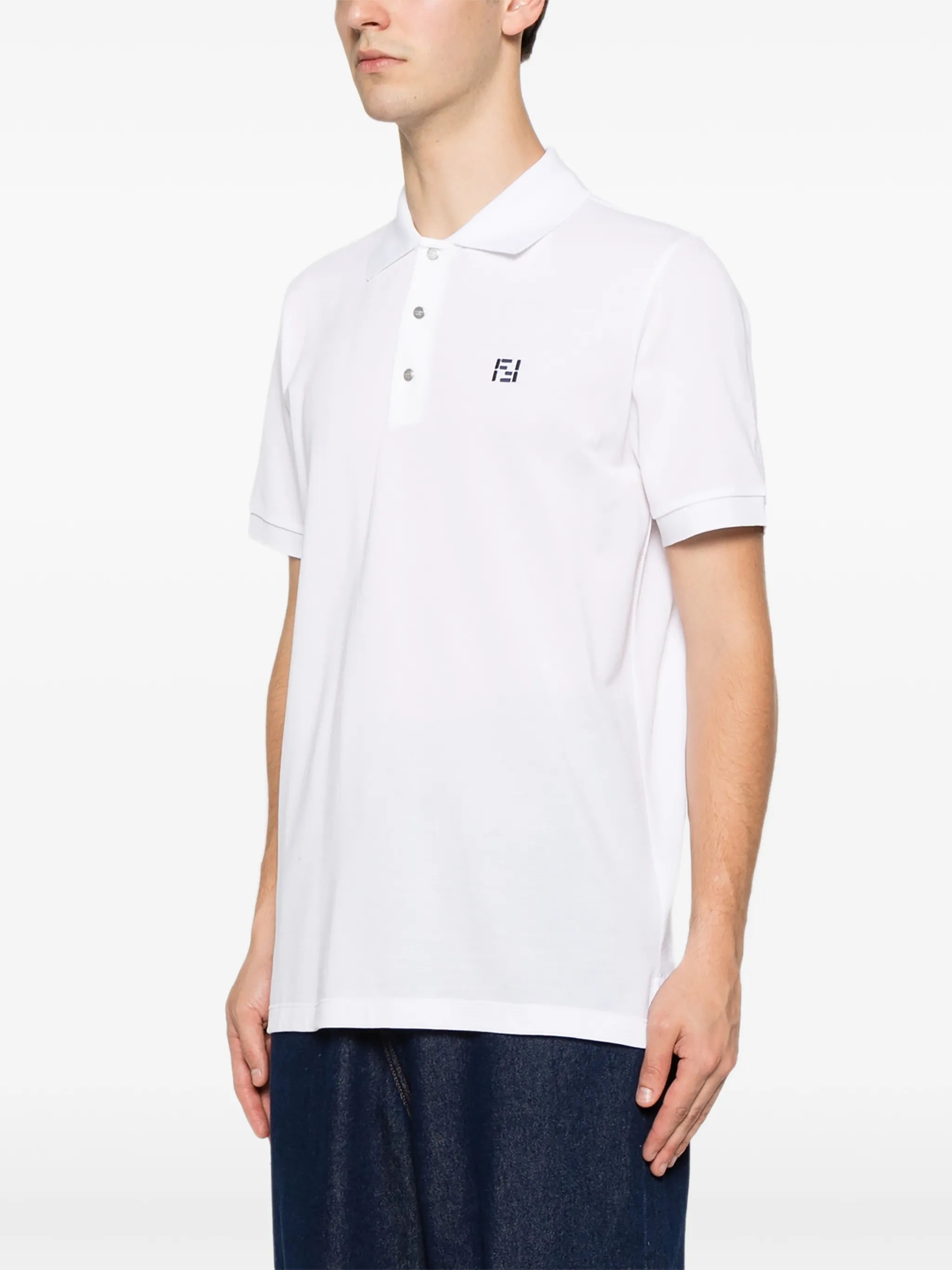 logo-embroidered polo shirt