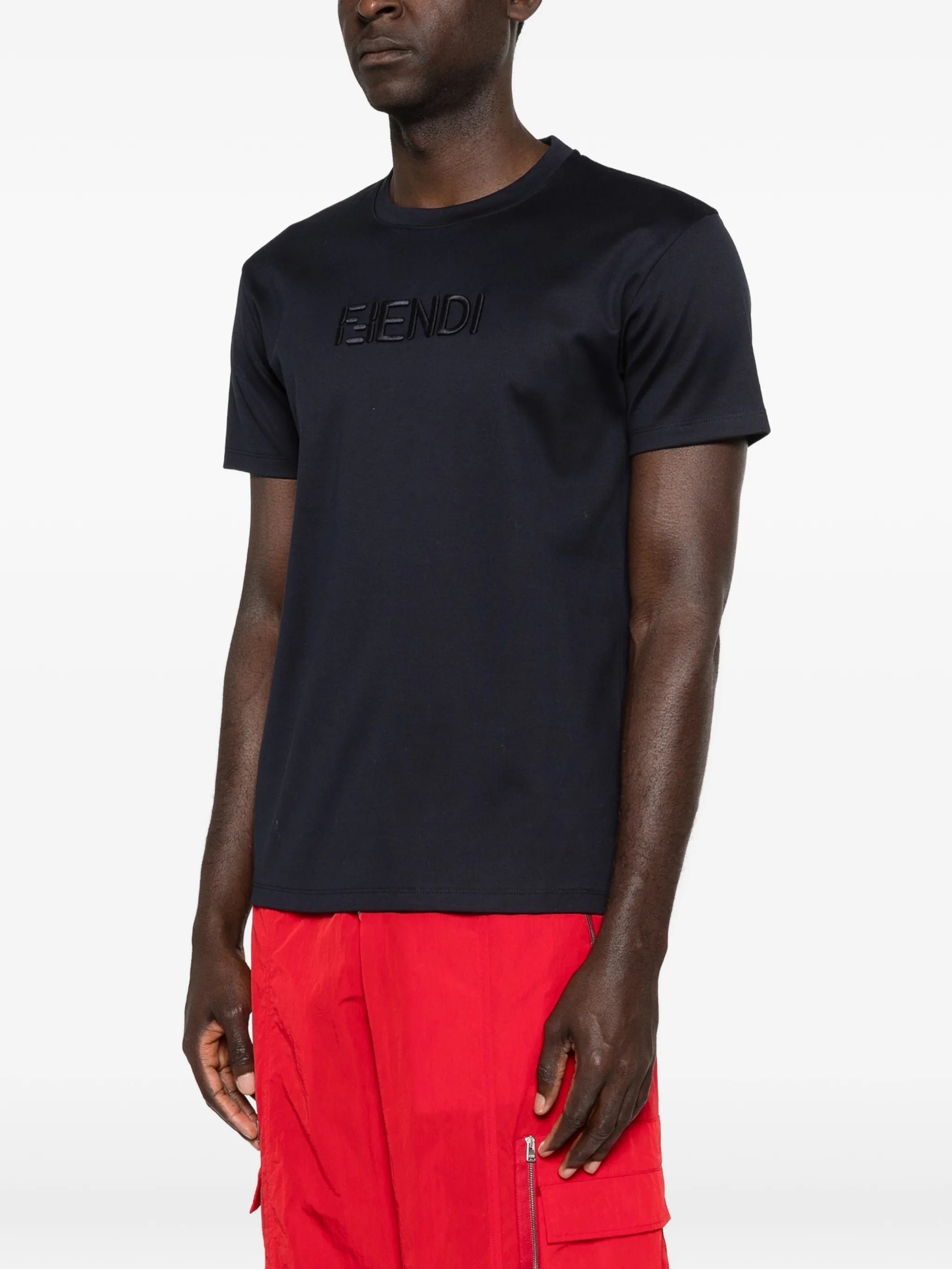embroidered-logo T-shirt