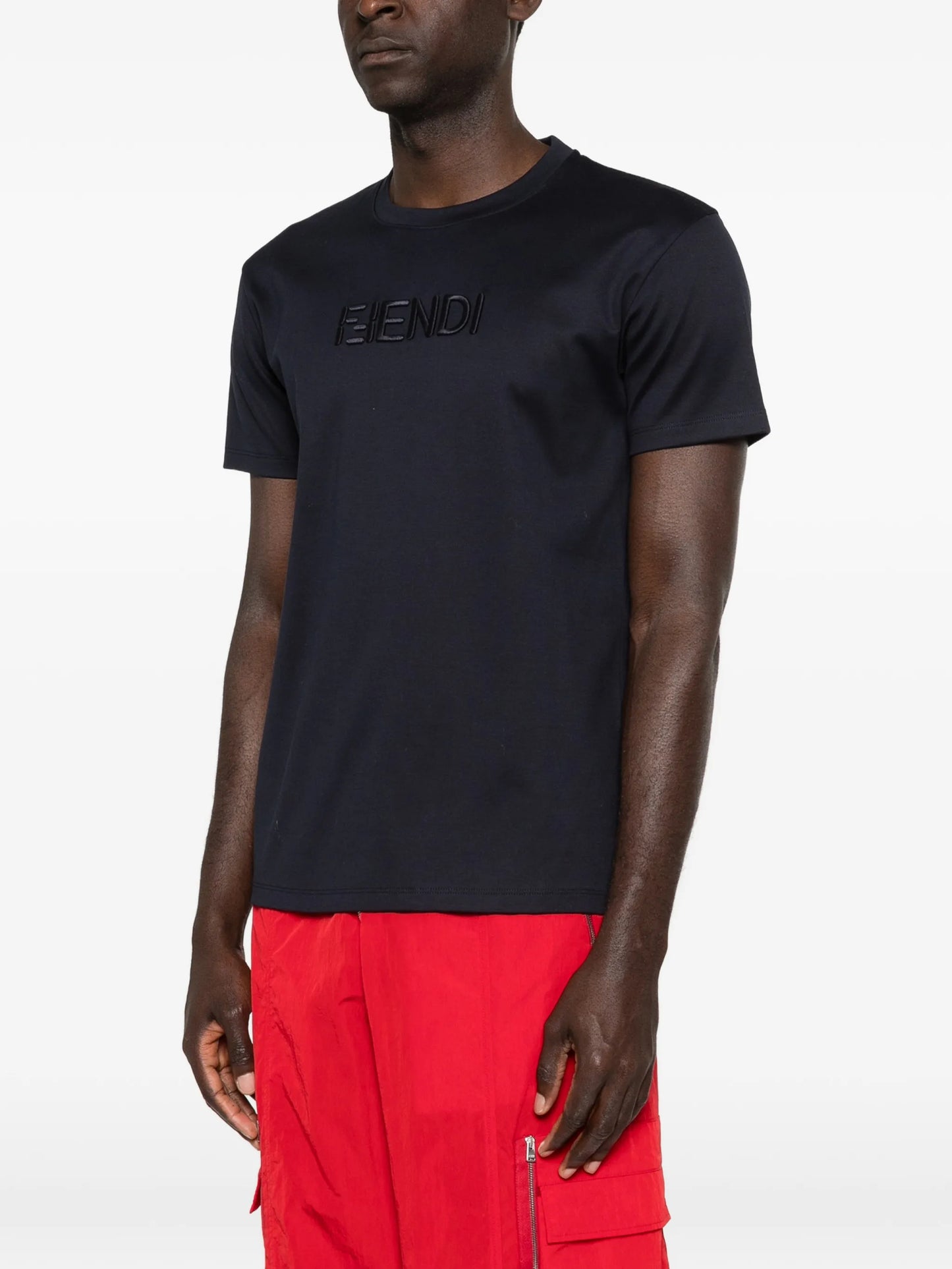 embroidered-logo T-shirt