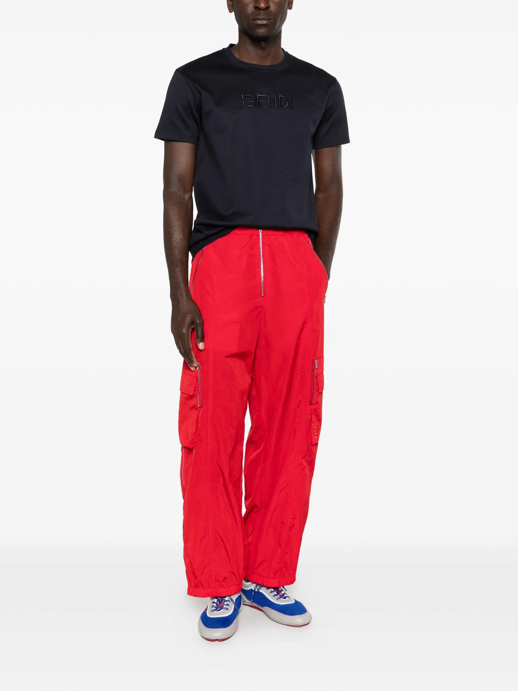embroidered-logo T-shirt