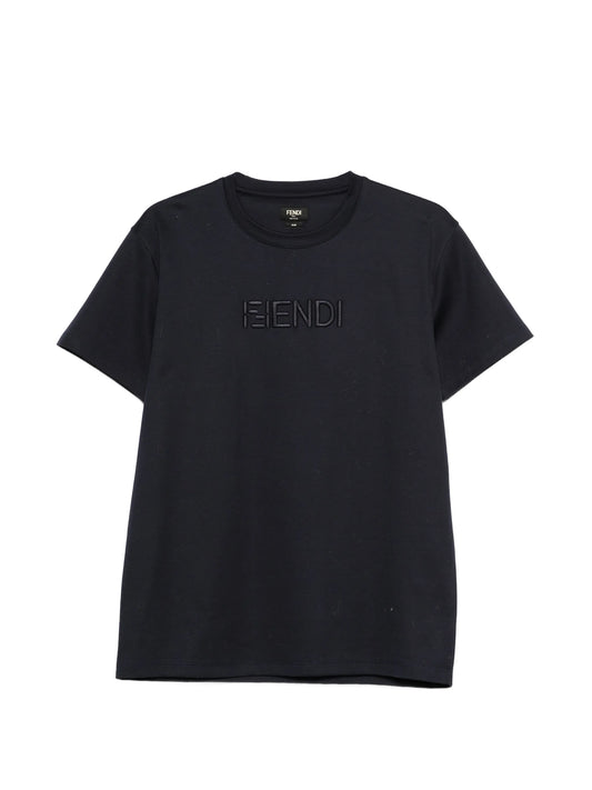 embroidered-logo T-shirt