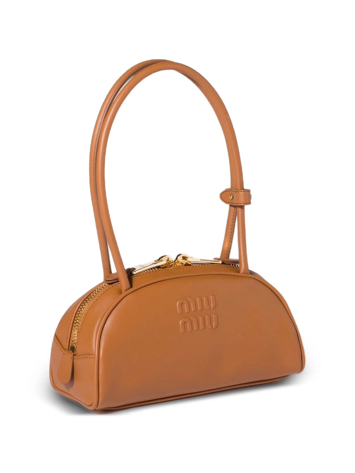 small Beau embossed-logo leather shoulder bag