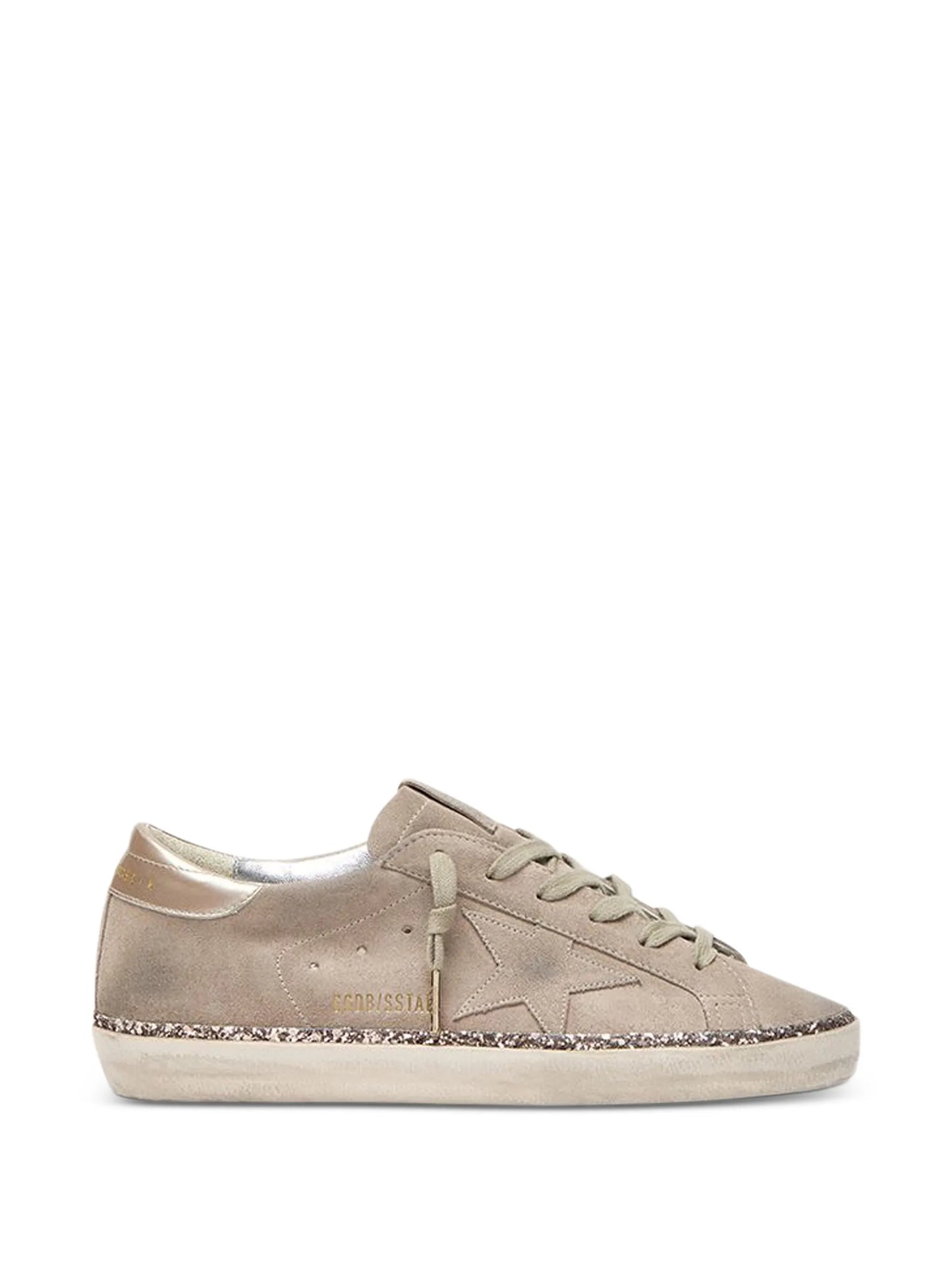Super-Star glitter-star leather sneakers