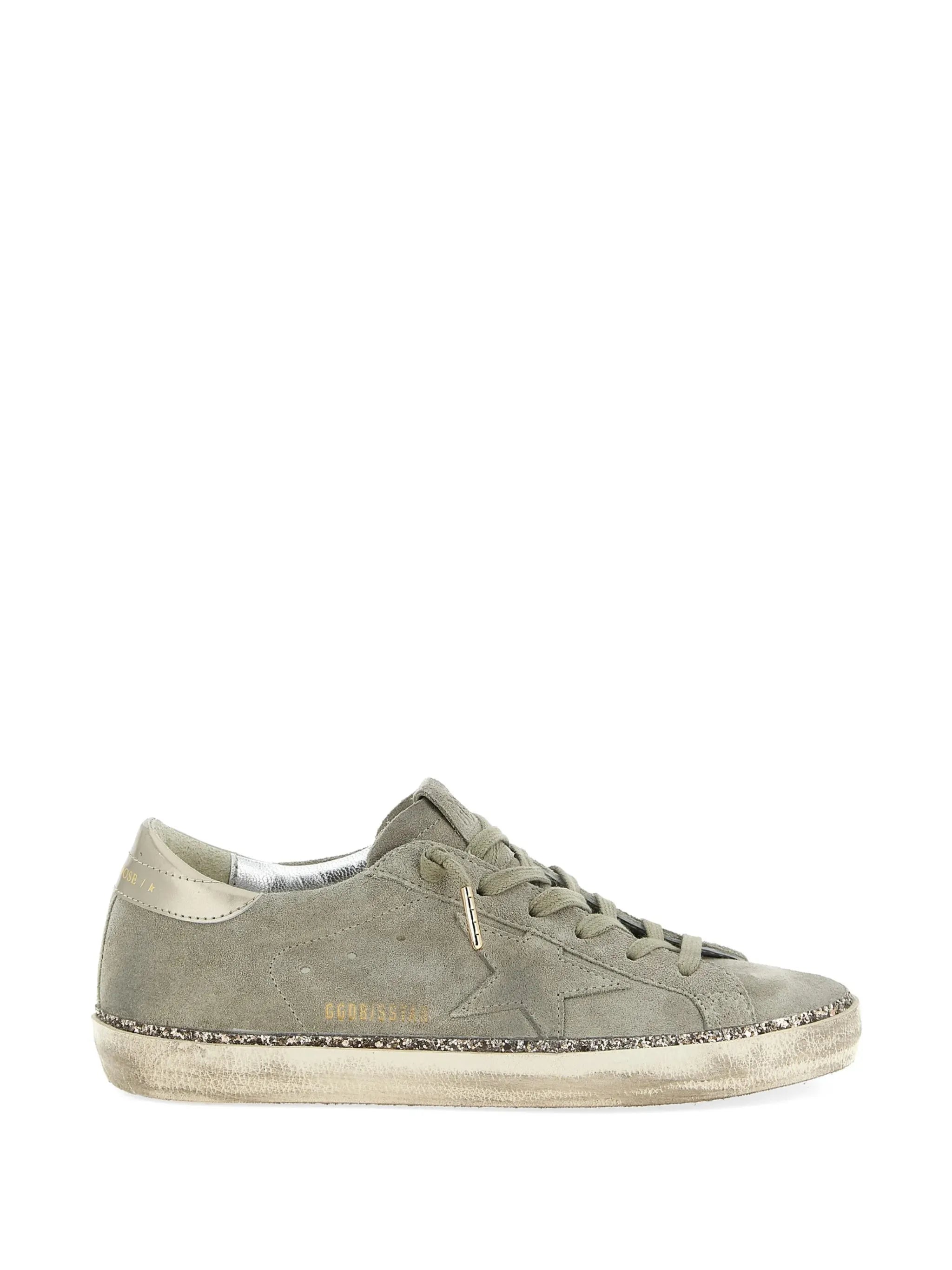 glitter-trim sneakers