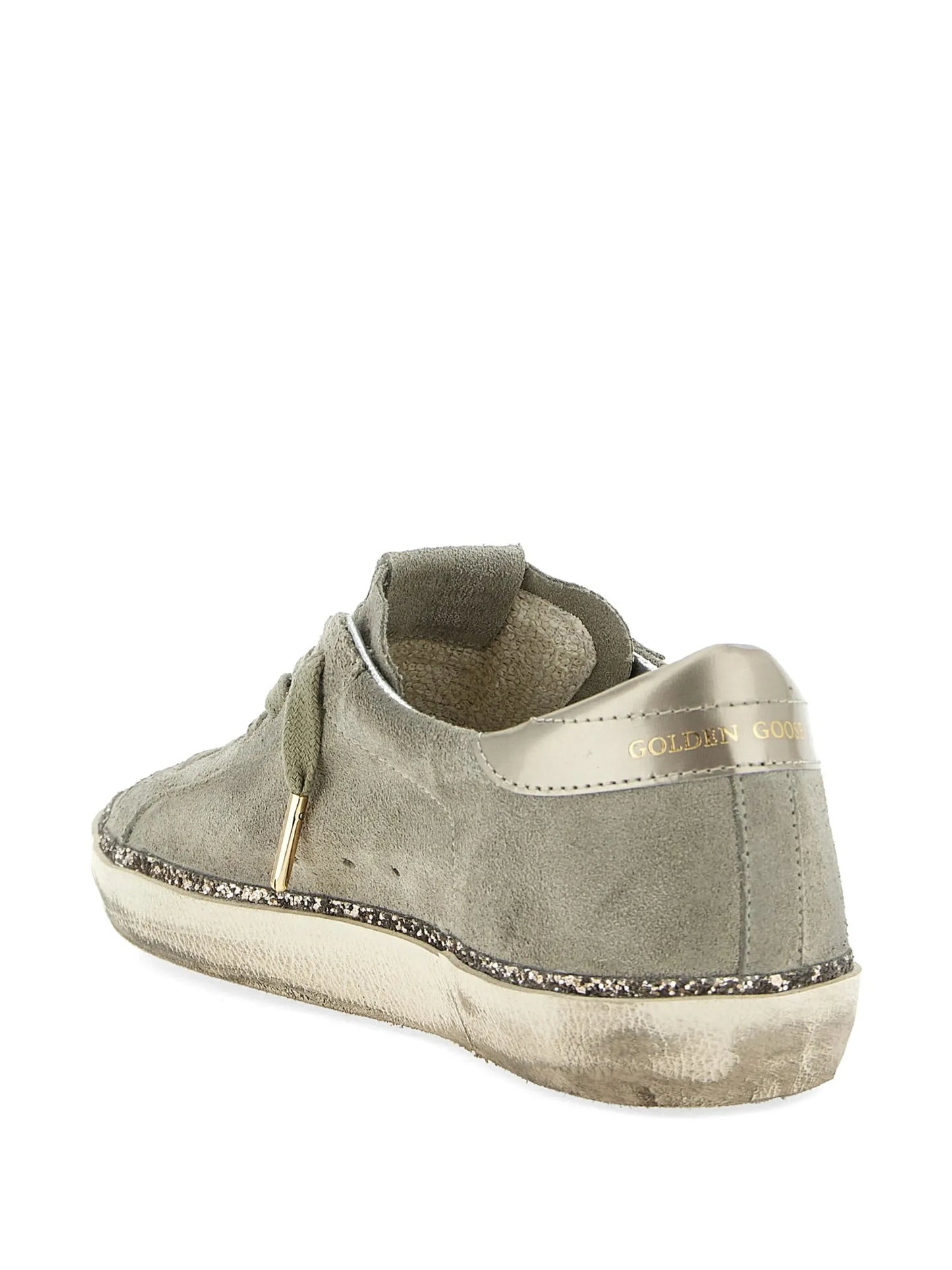 Super-Star glitter-star leather sneakers