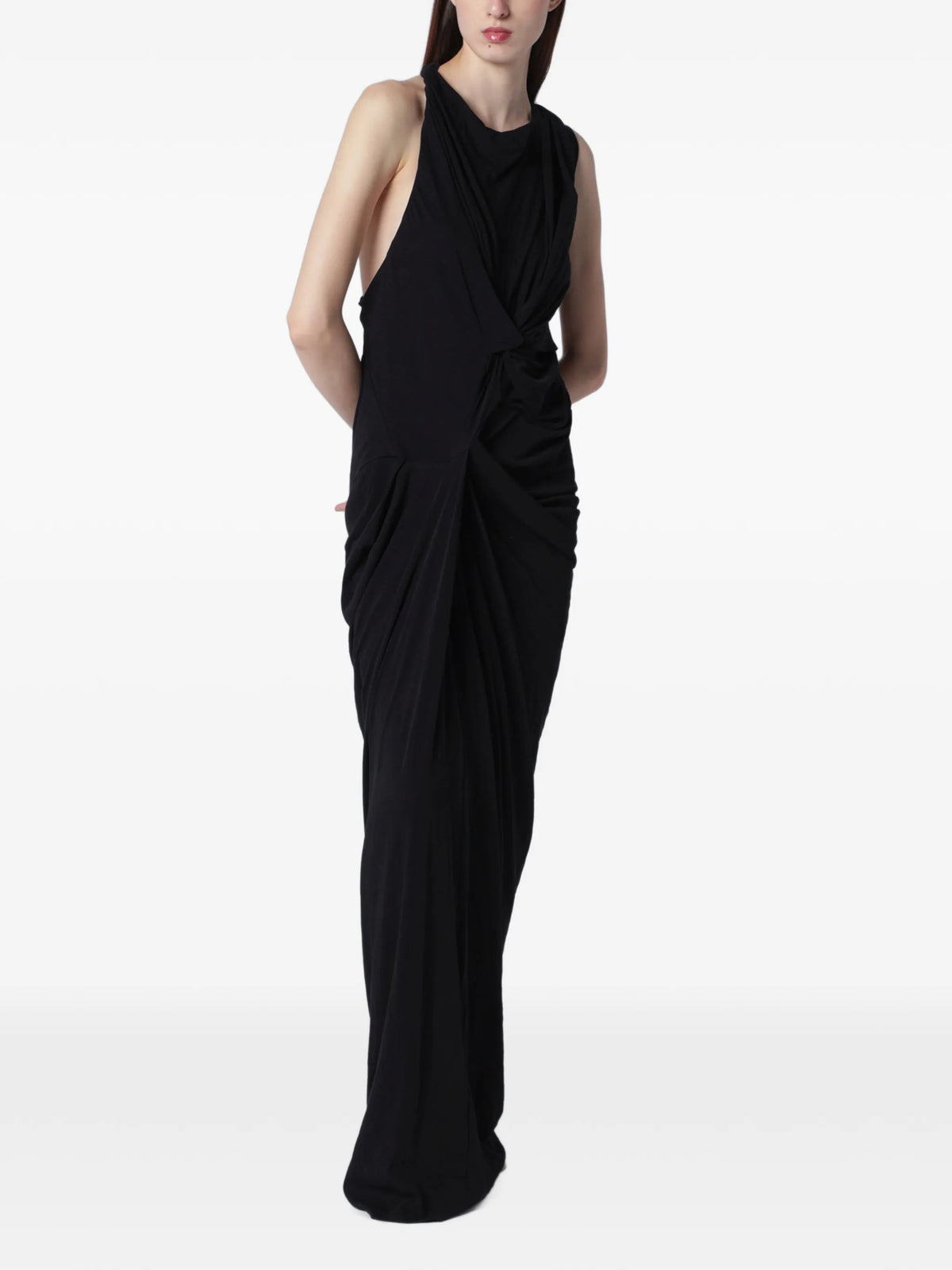 Oaklyn draped halterneck dress