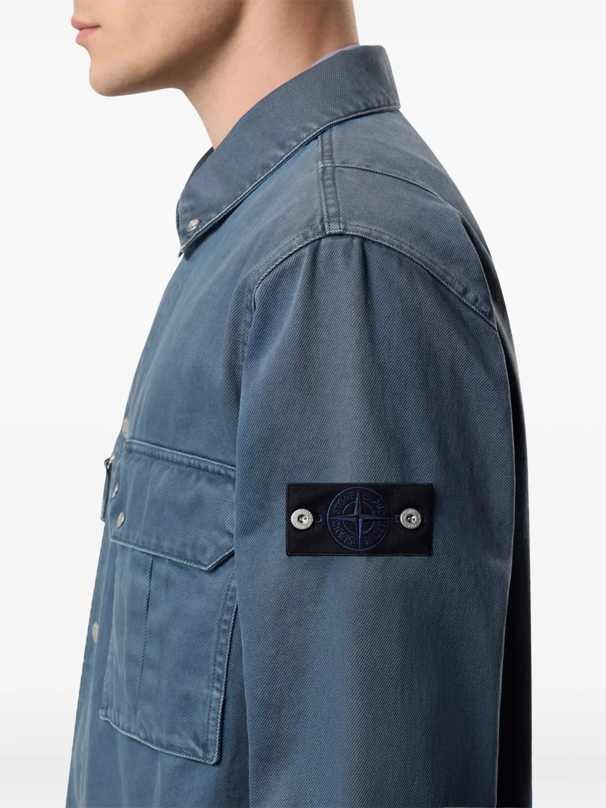 zipped pocket cotton shirt