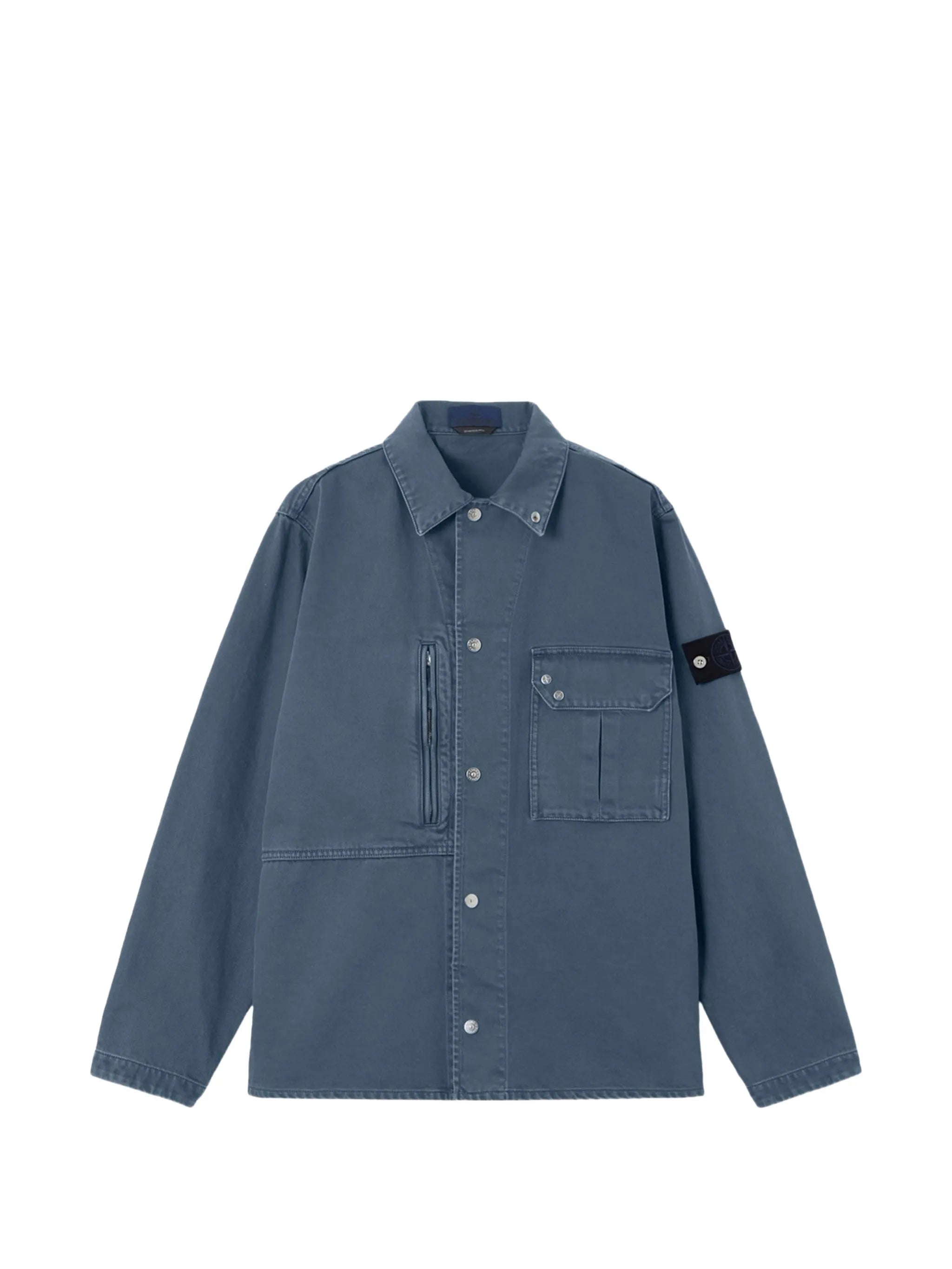 zipped pocket cotton shirt