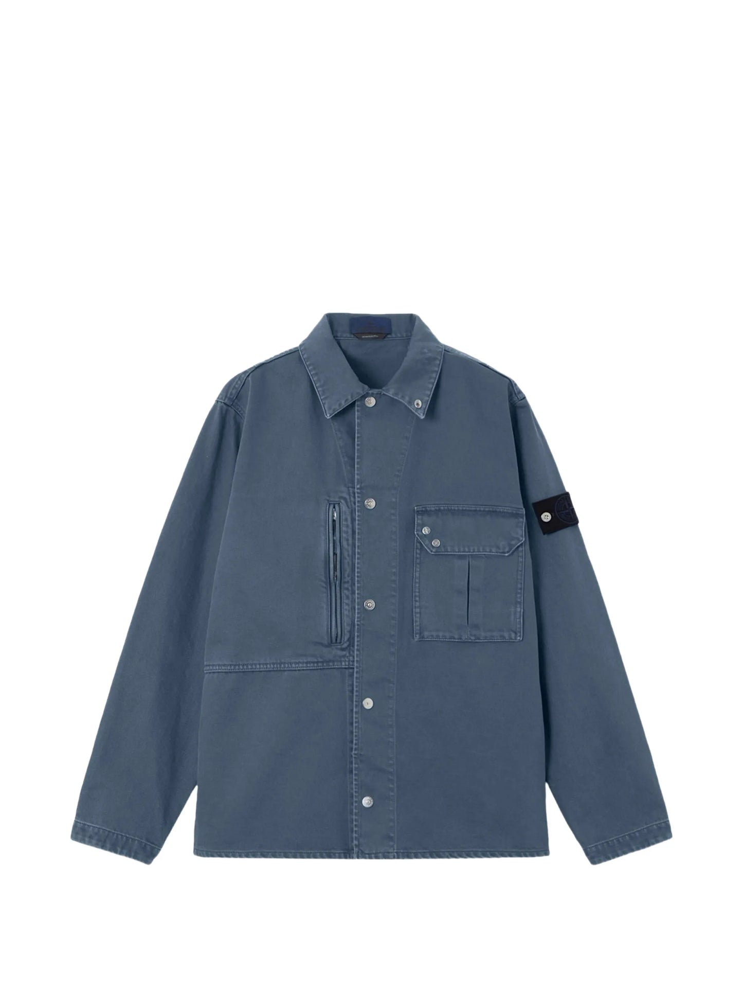 zipped pocket cotton shirt