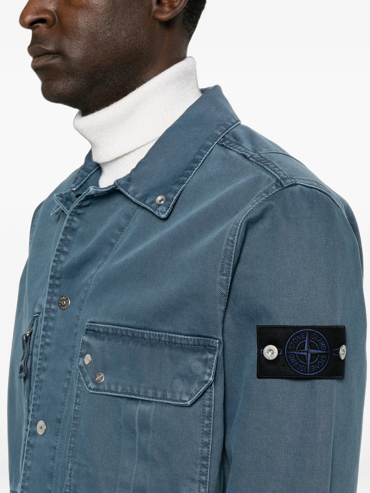zipped pocket cotton shirt