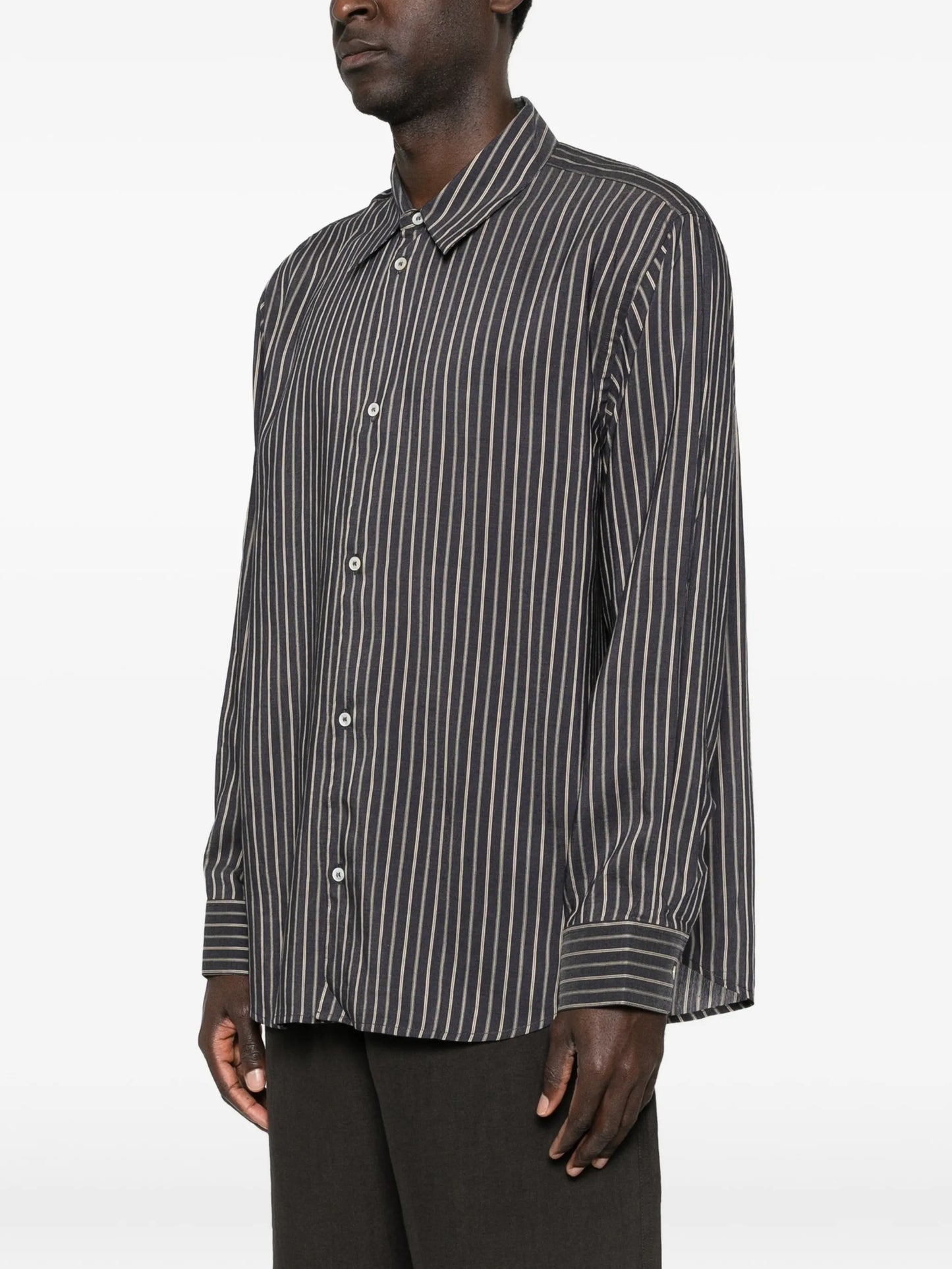 striped button shirt
