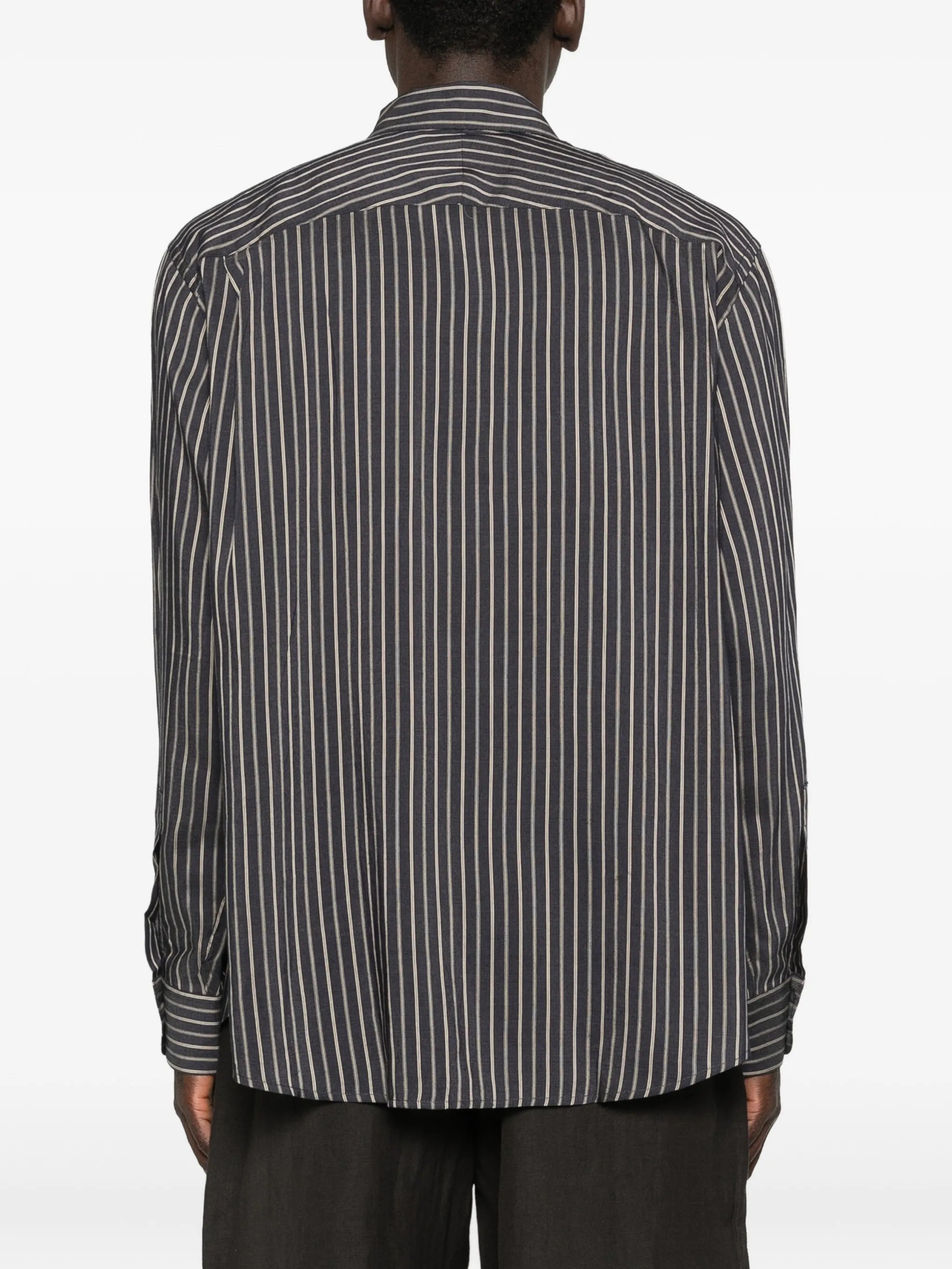 striped button shirt