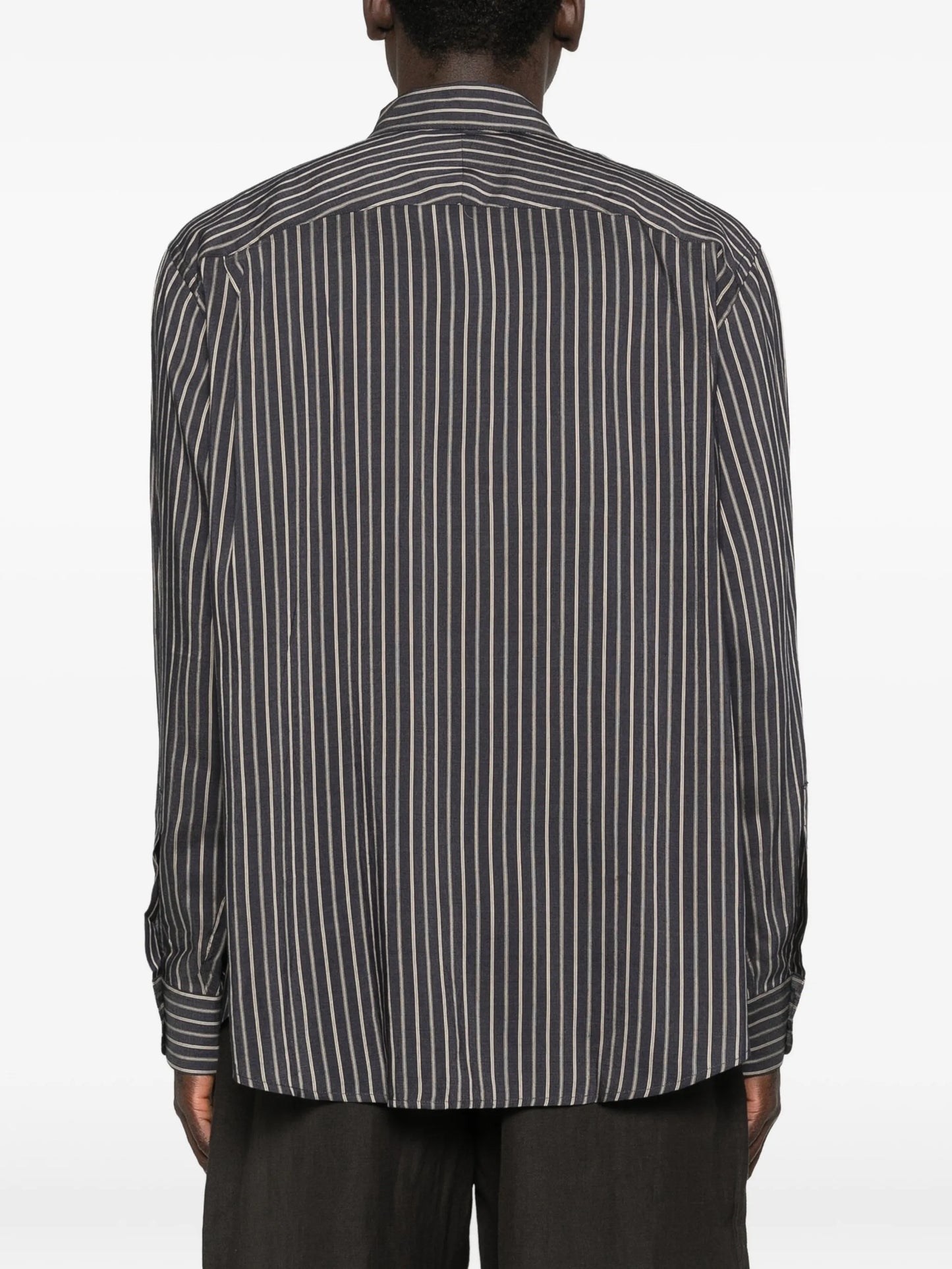 striped button shirt