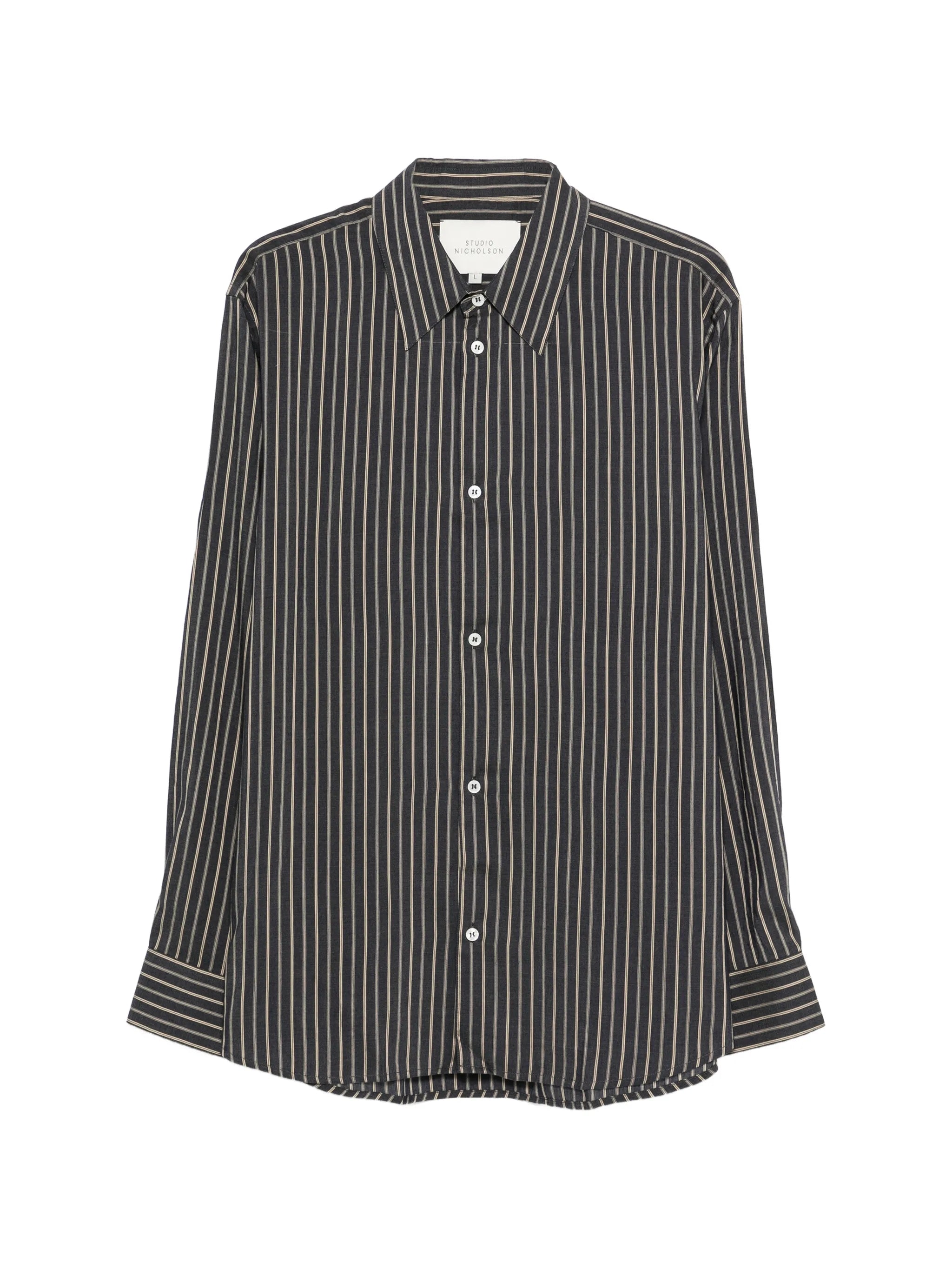 striped button shirt
