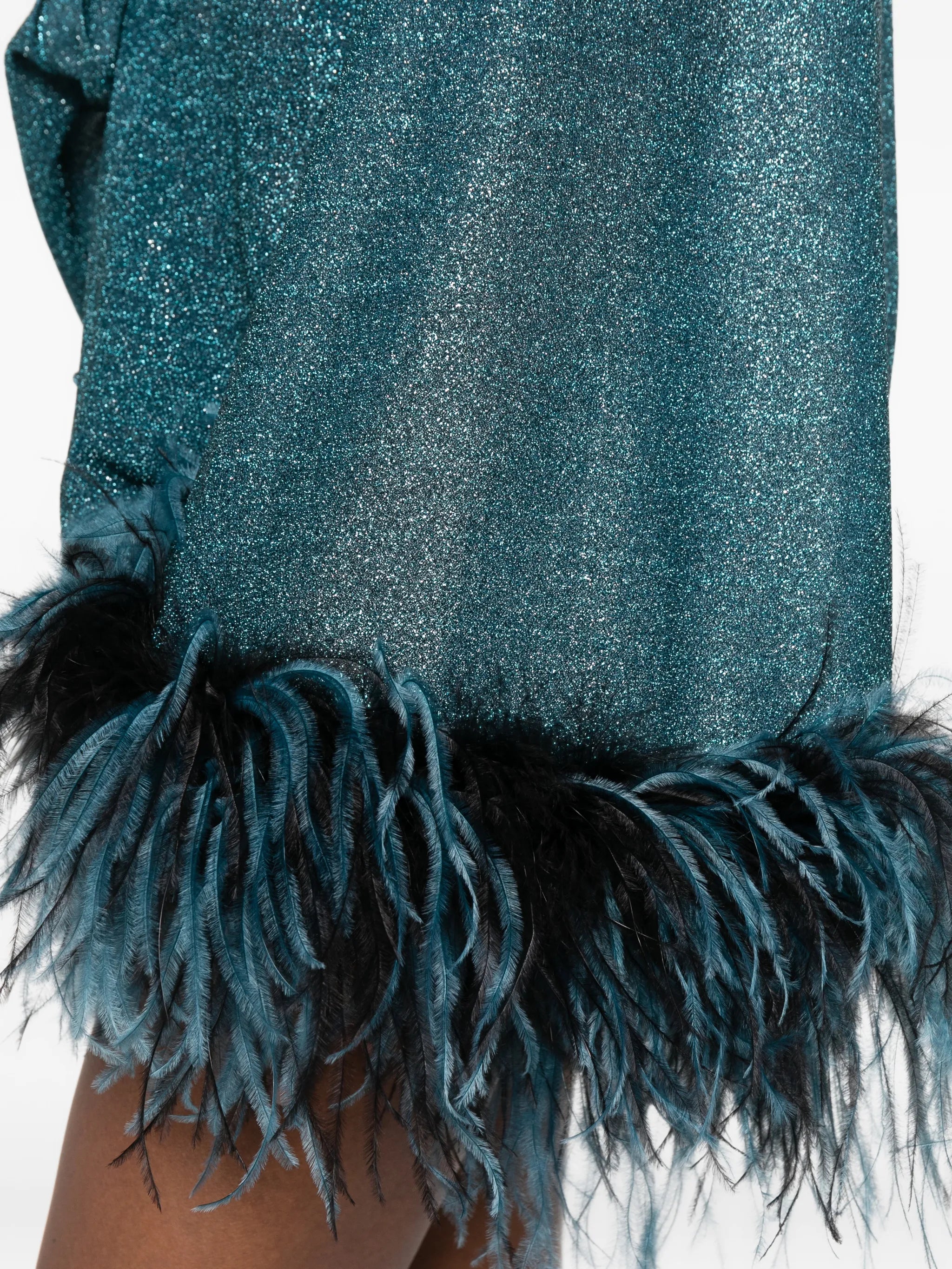 feather-trim shirt
