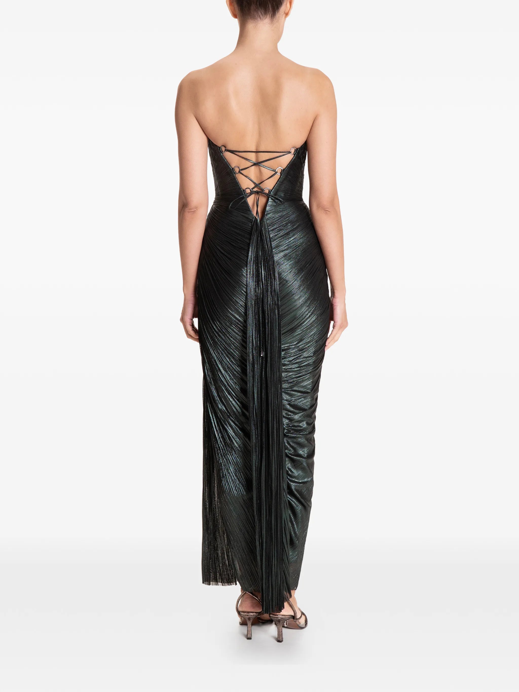 Amisha cut-out strapless dress