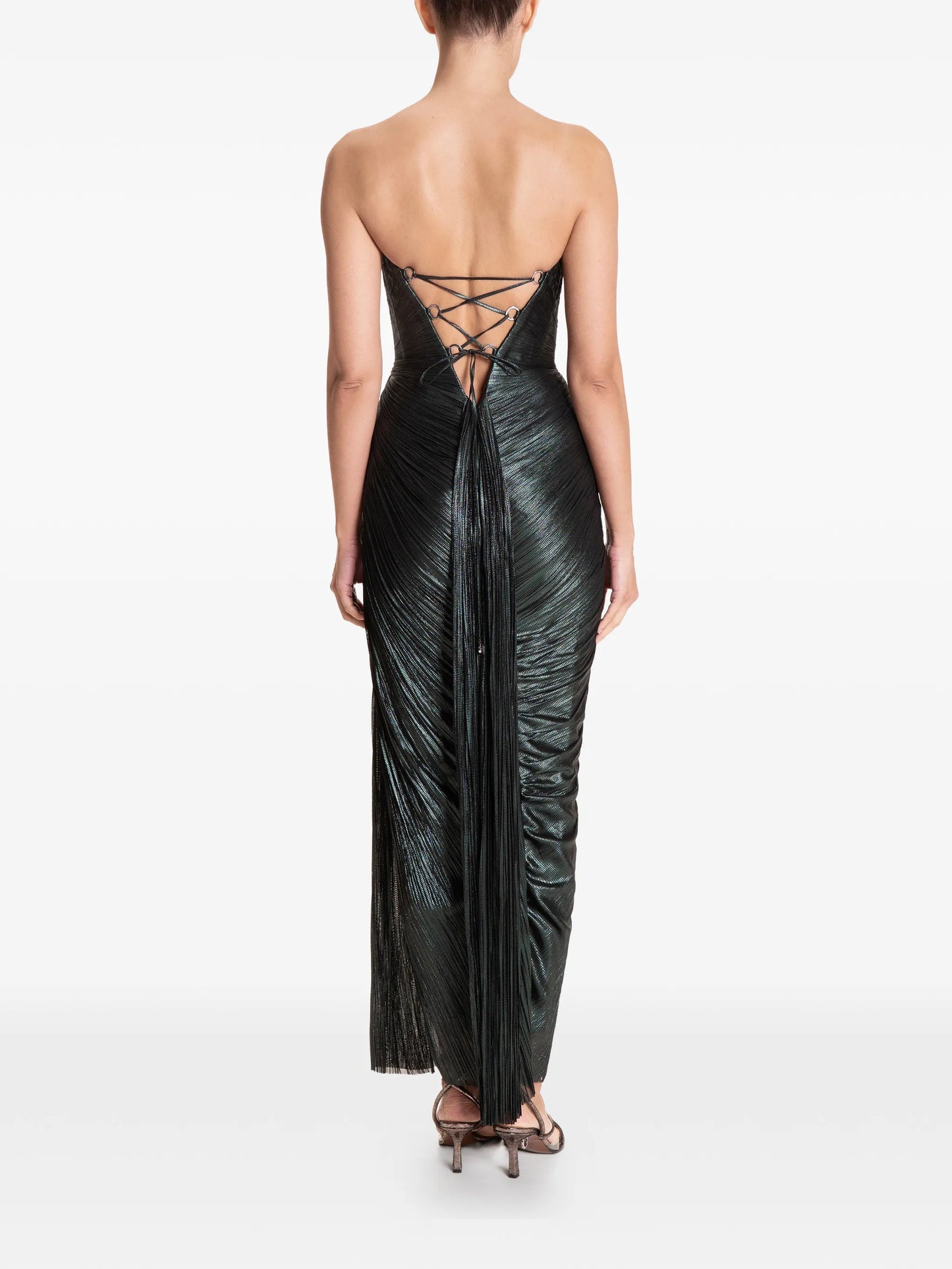 Amisha cut-out strapless dress