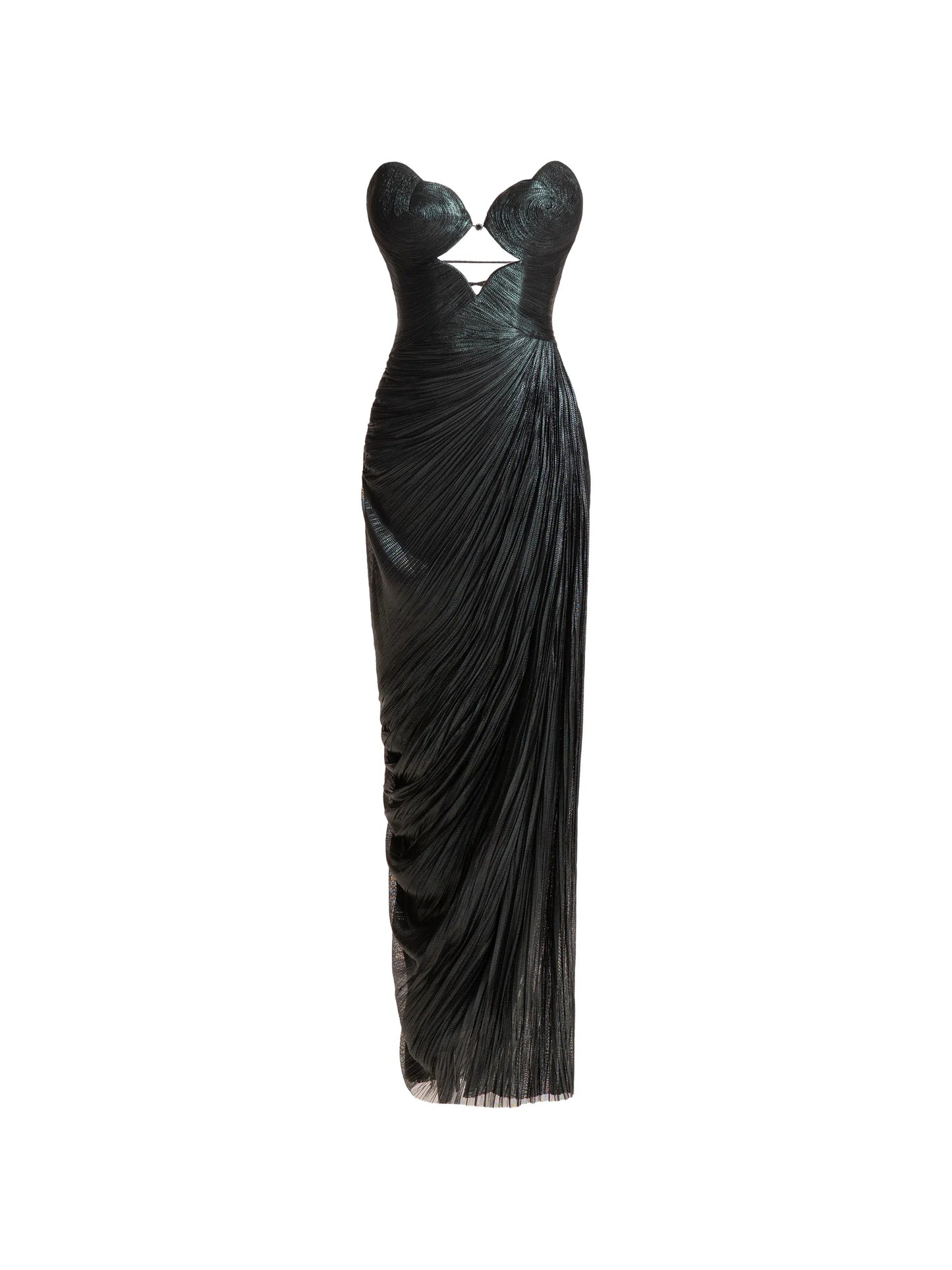 Amisha cut-out strapless dress