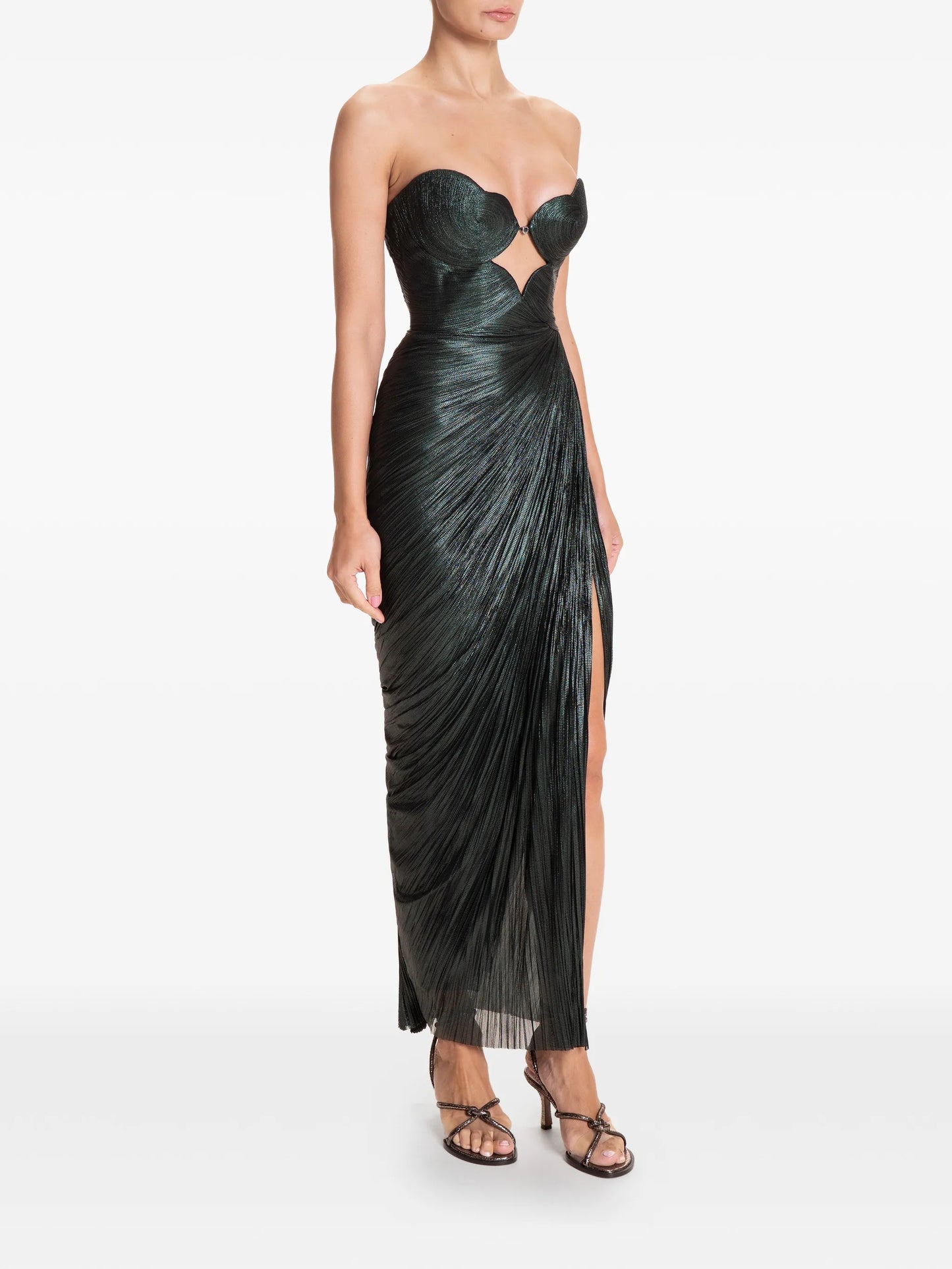 Amisha cut-out split midi dress