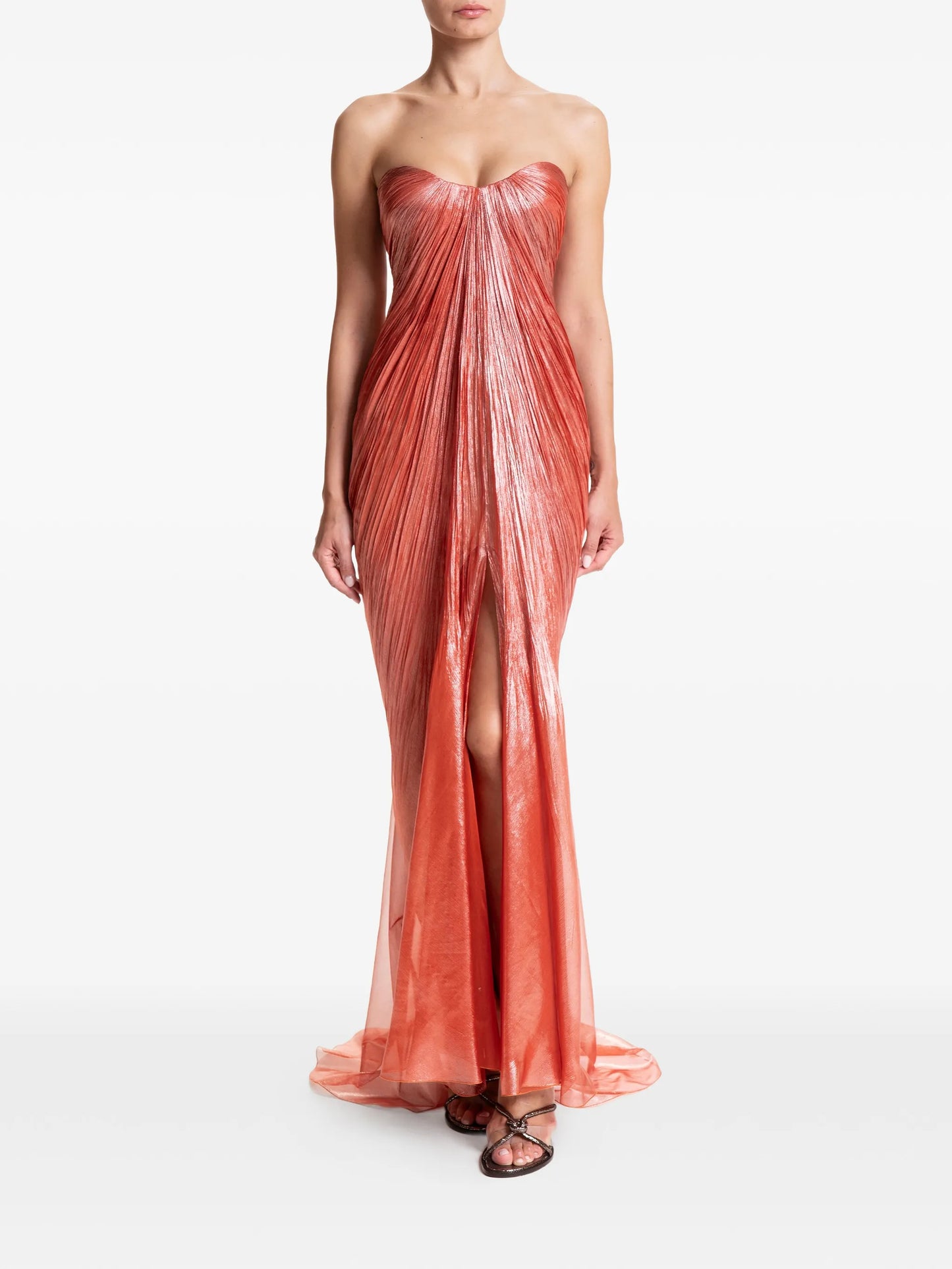 Victoria ruched maxi dress