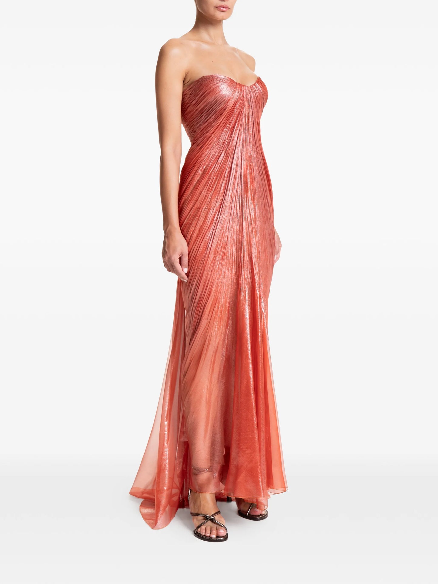 Victoria ruched maxi dress