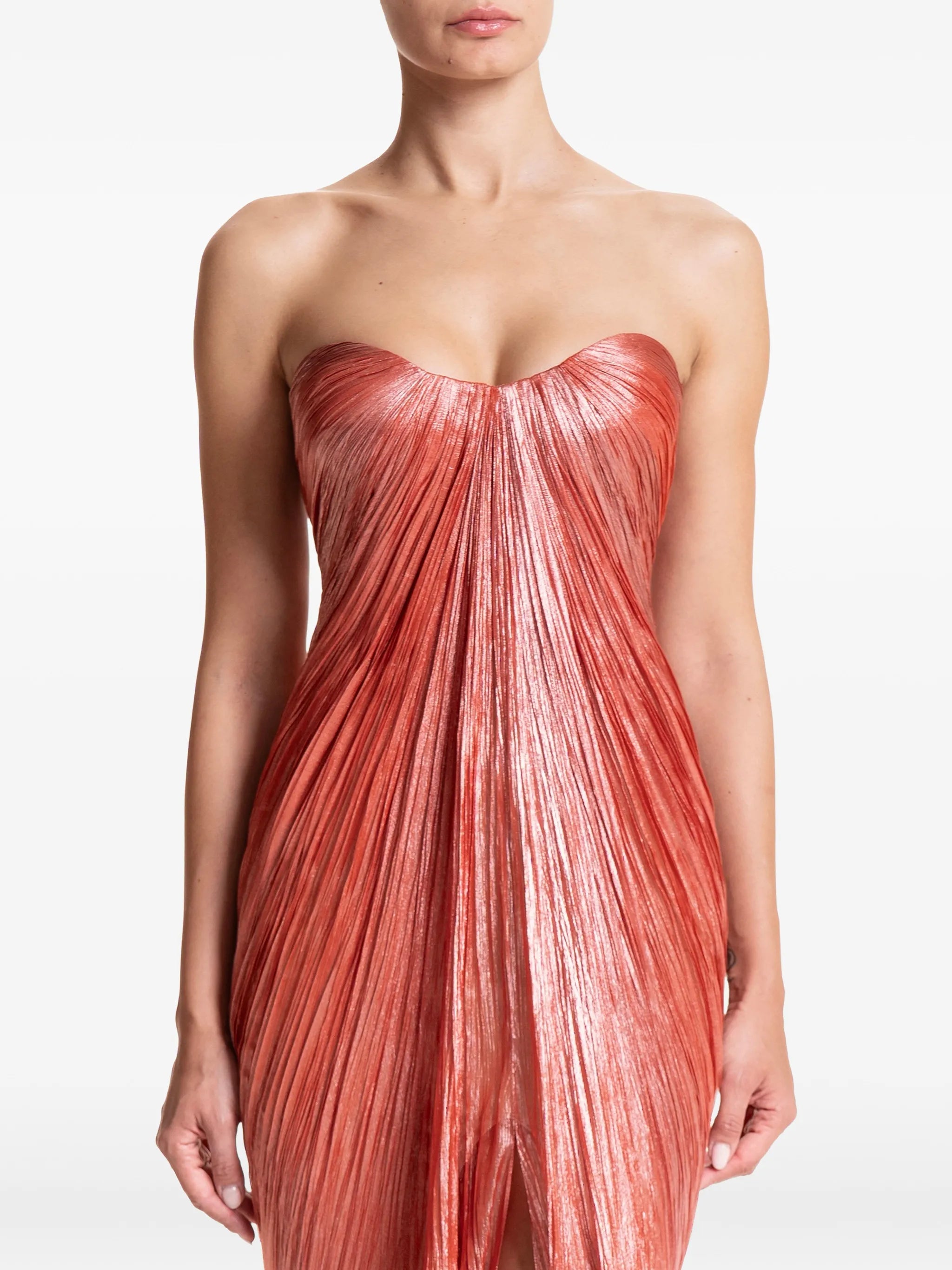 Victoria ruched maxi dress