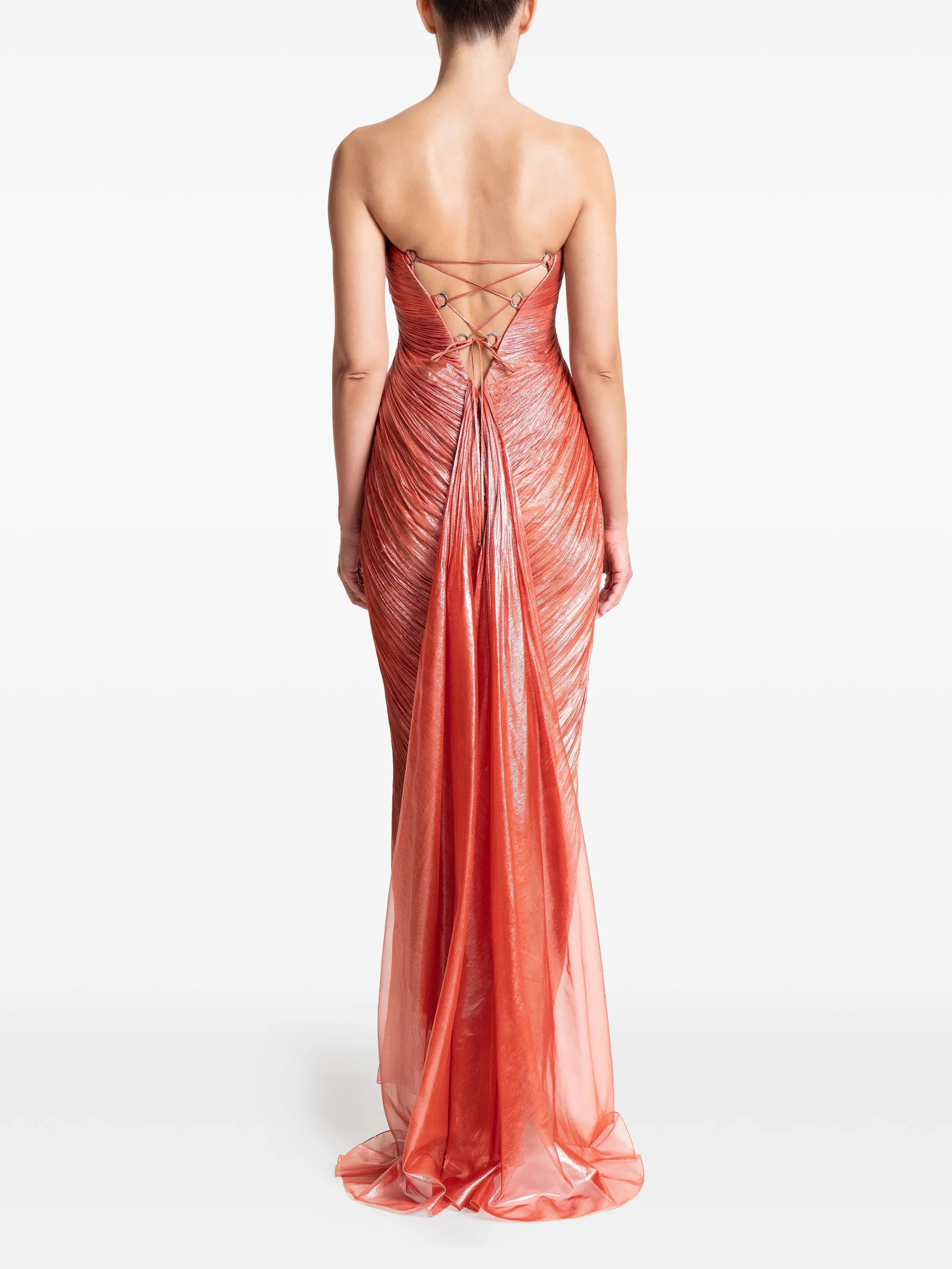 Victoria ruched maxi dress